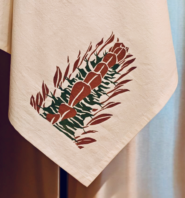 Euphorbia trigona 'Rubra' Cotton Tea Towel