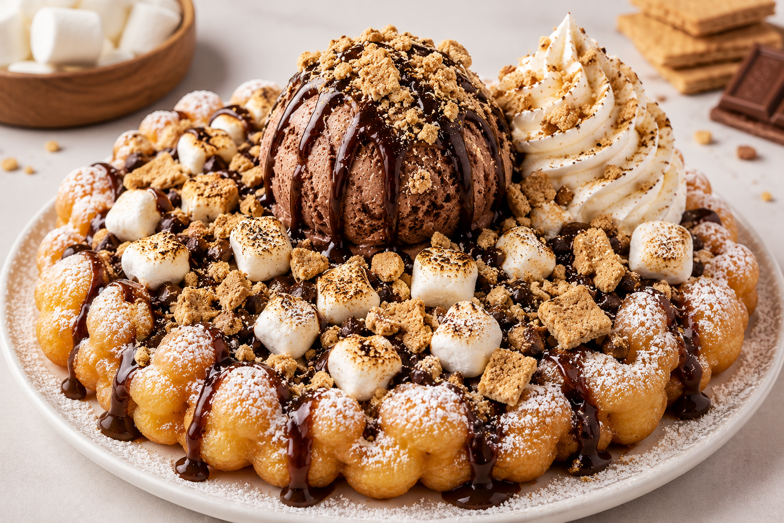 🔥S'mores Funnel Cake
