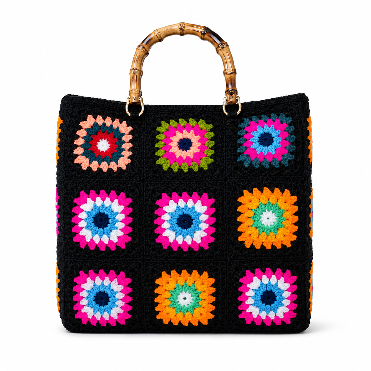Bright Colors Granny Square Bag