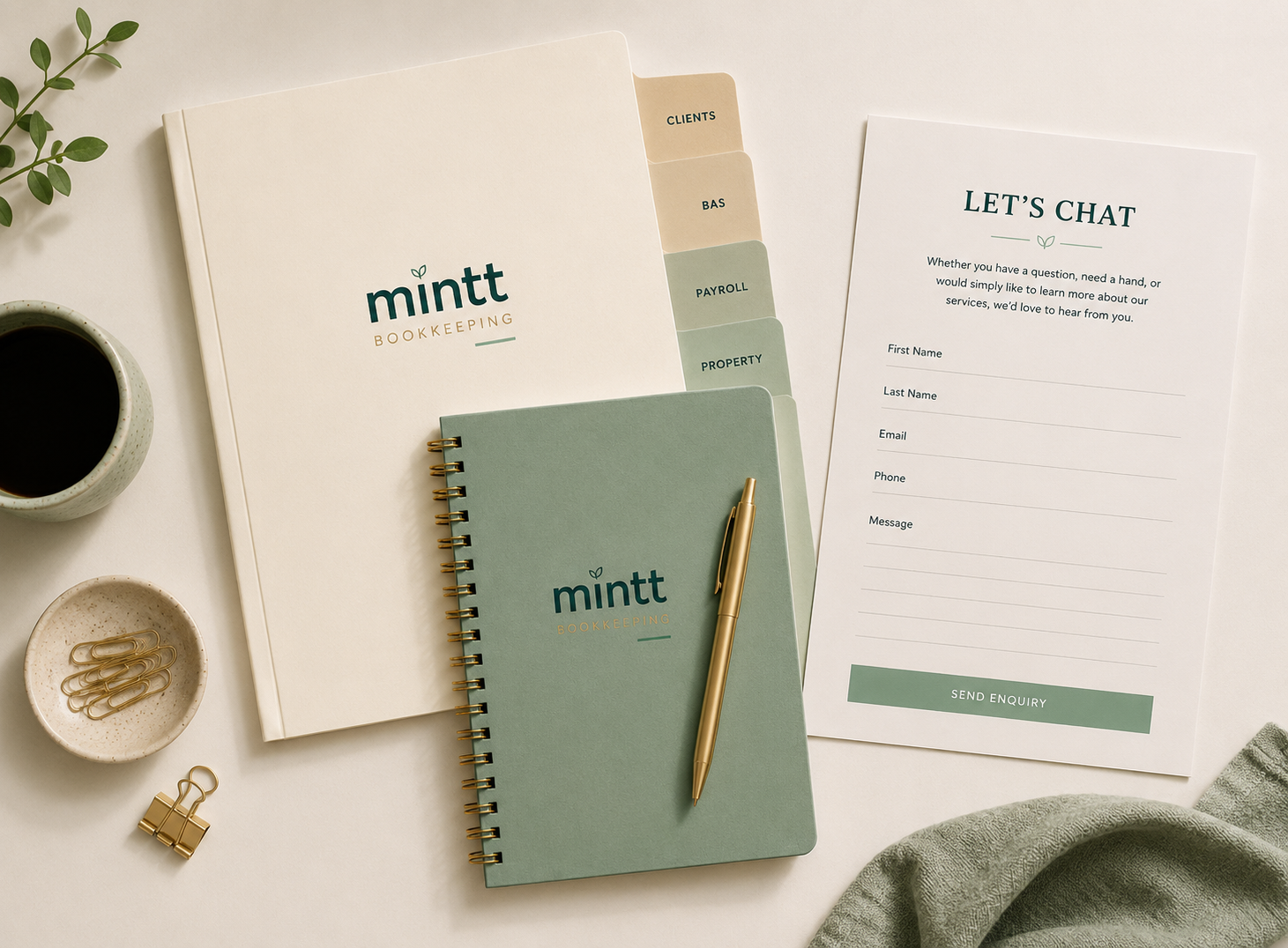 Mintt Bookkeeping Enquiry for organise bookeeping