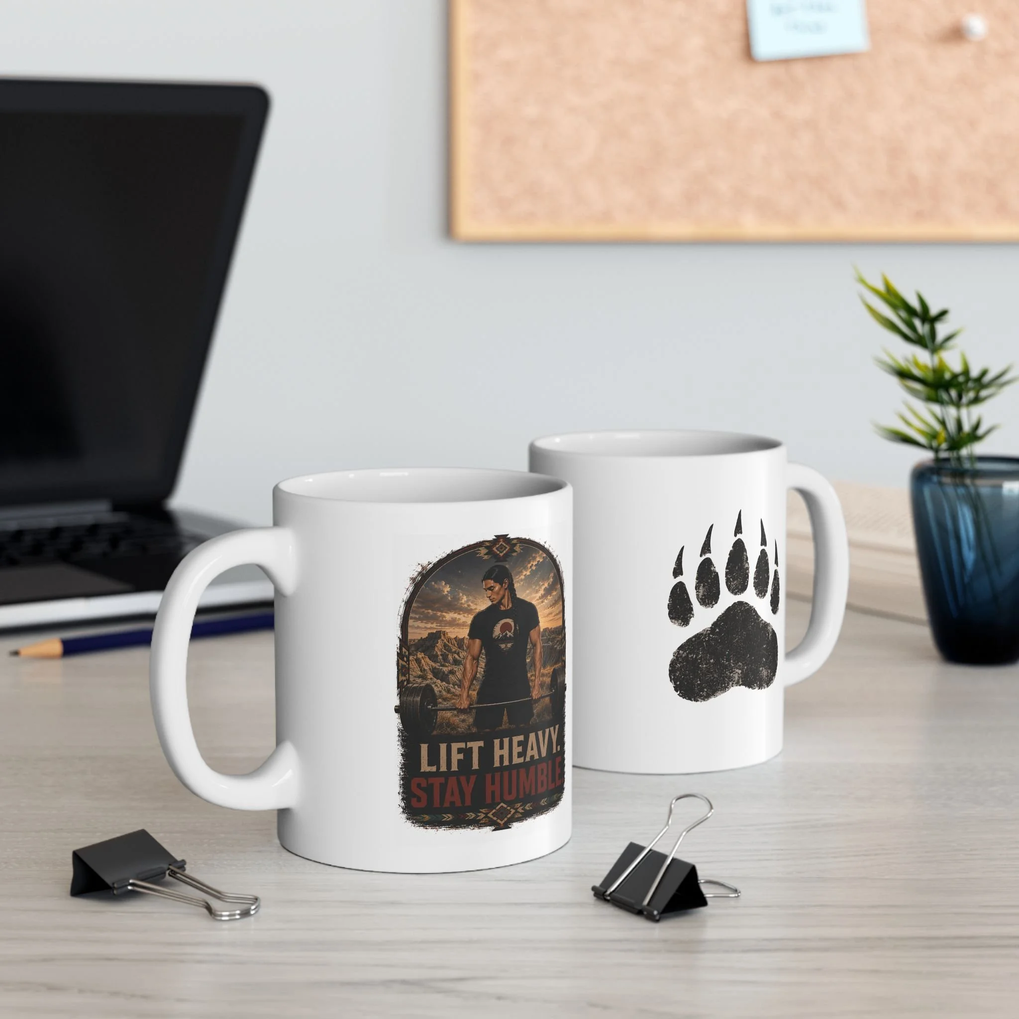 Lift Heavy Stay Humble Coffee Mug | Native Fitness Mug | 11oz Ceramic Mug