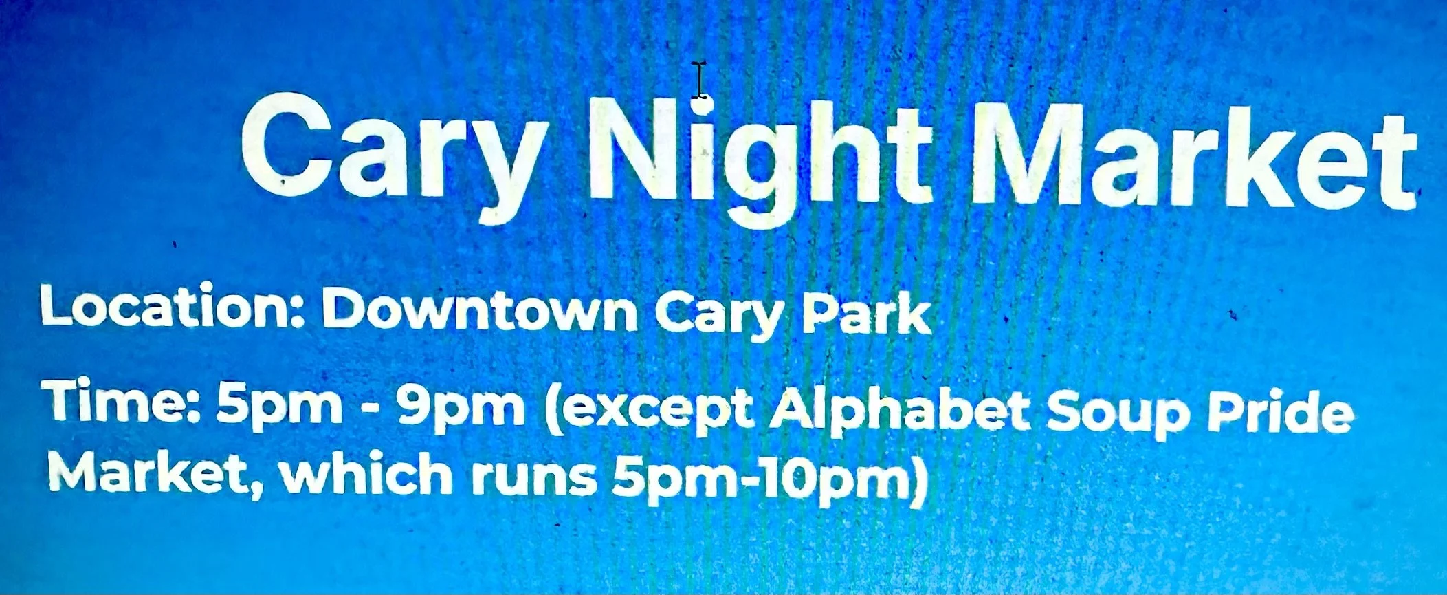 Cary Night Market