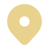 A beige map pin icon on a black background.