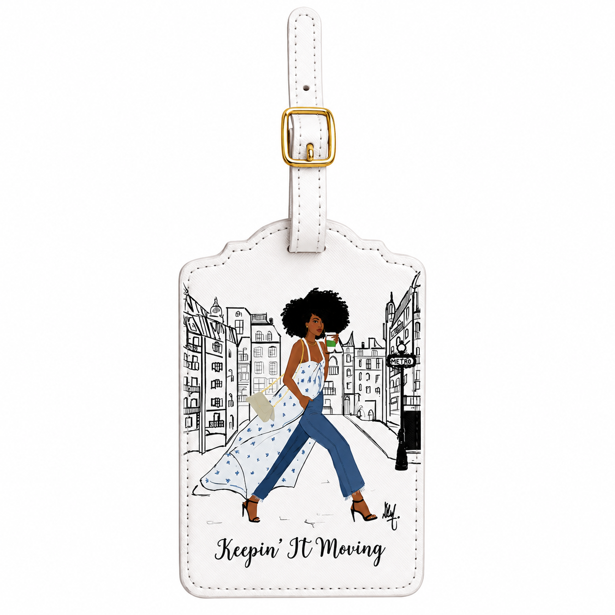 Luggage Tags “Keep it Movin'” Set of 2