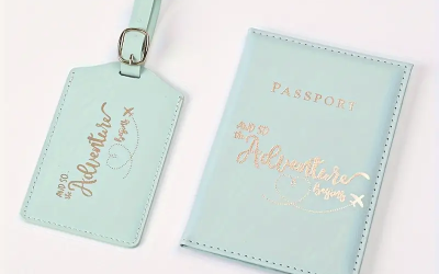 Luggage Tags “Pink & Green” Set of 2