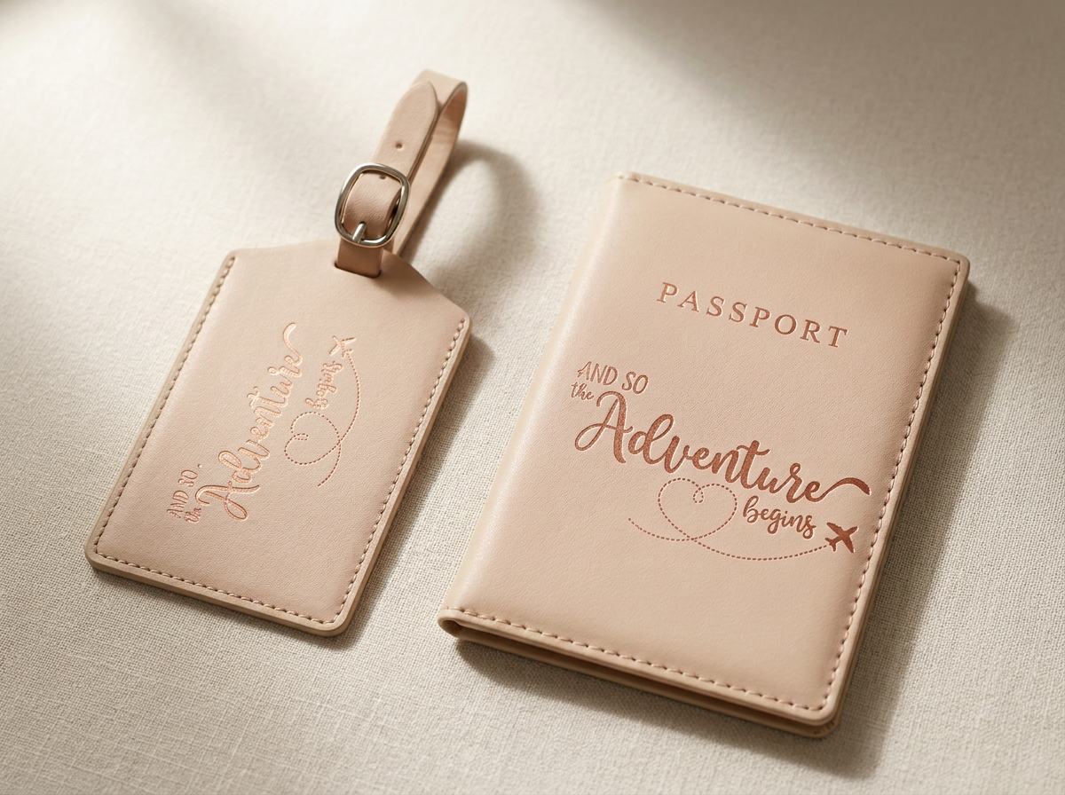 Luggage Tag & Passport Cover  -Lake Blue