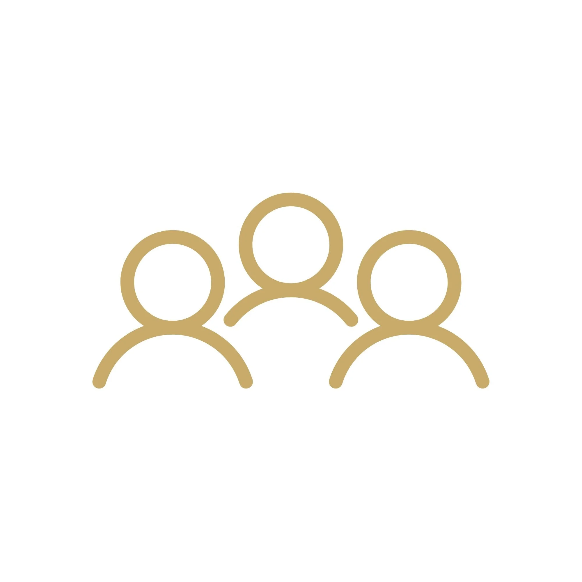 Close-up of several gold rings on a white background.