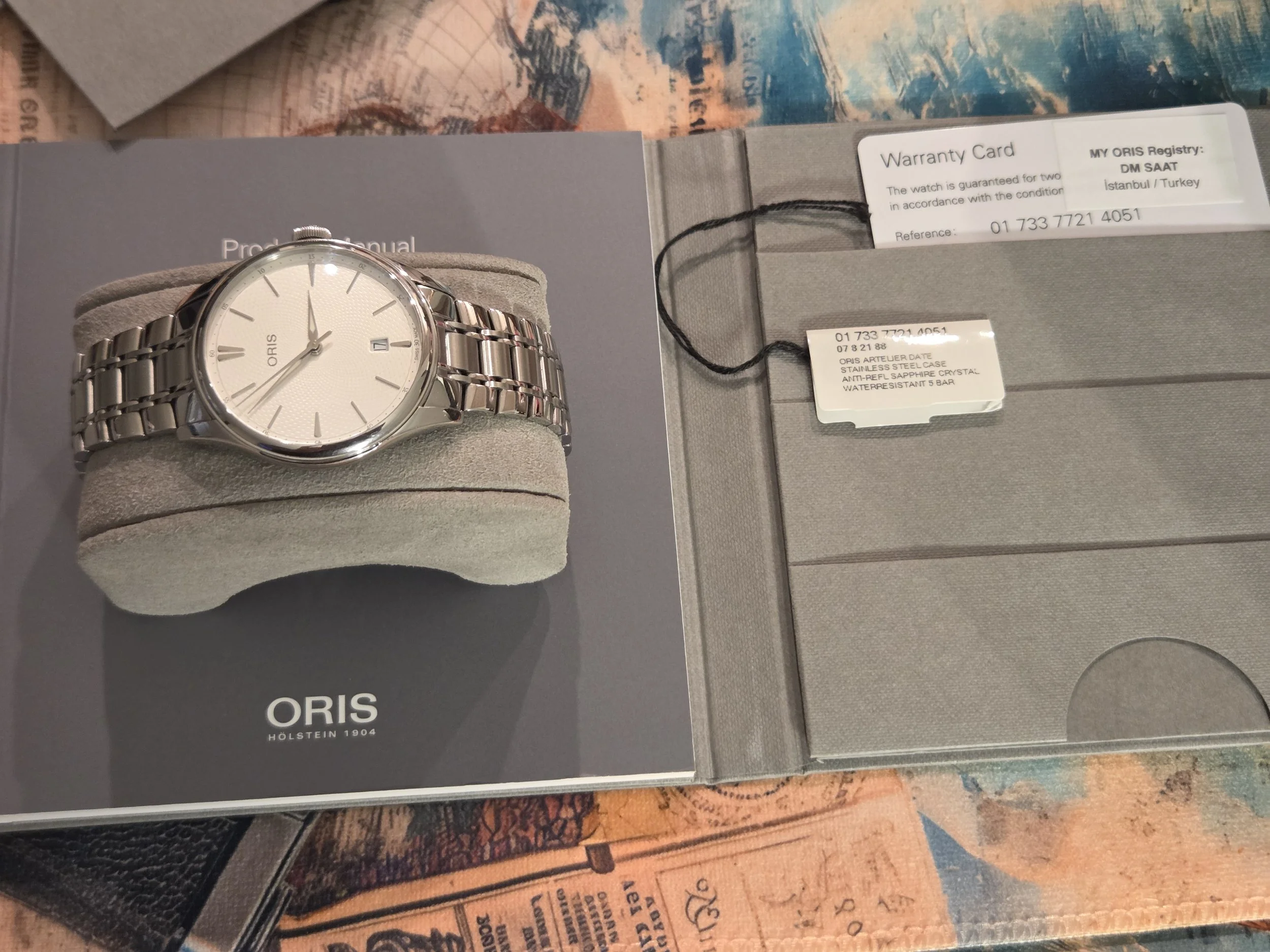 Oris Artelier Date automatic watch (Reference: 01 733 7721 4051)- Full Kit