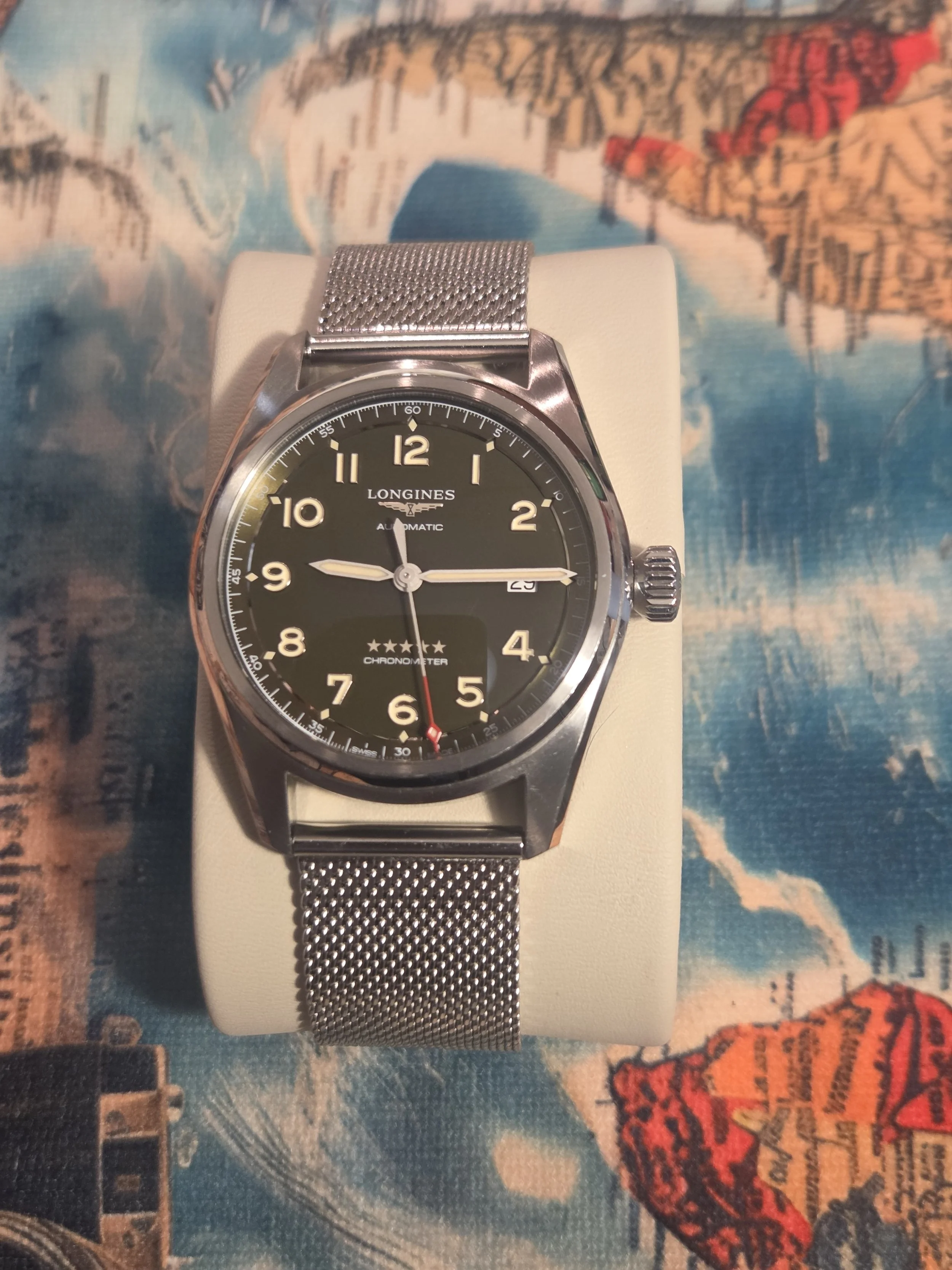 Longines Spirit 40mm Matte Green Dial