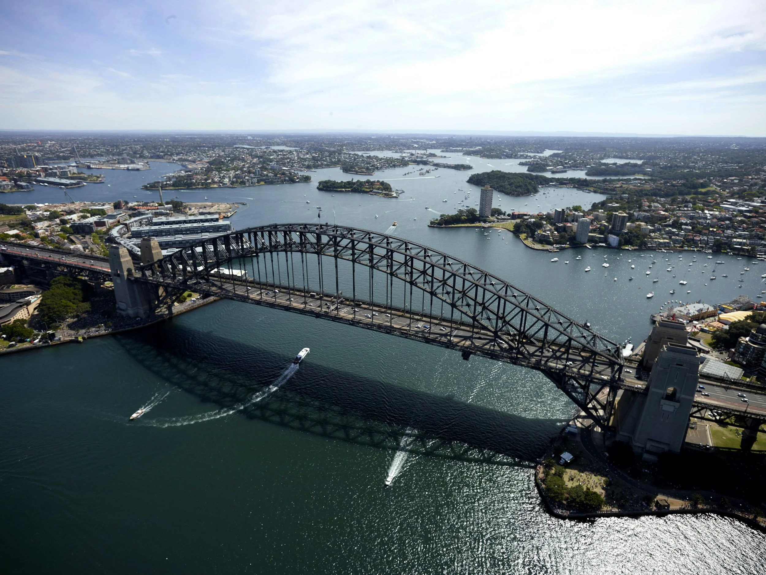 Aerial view of Sydney Harbour