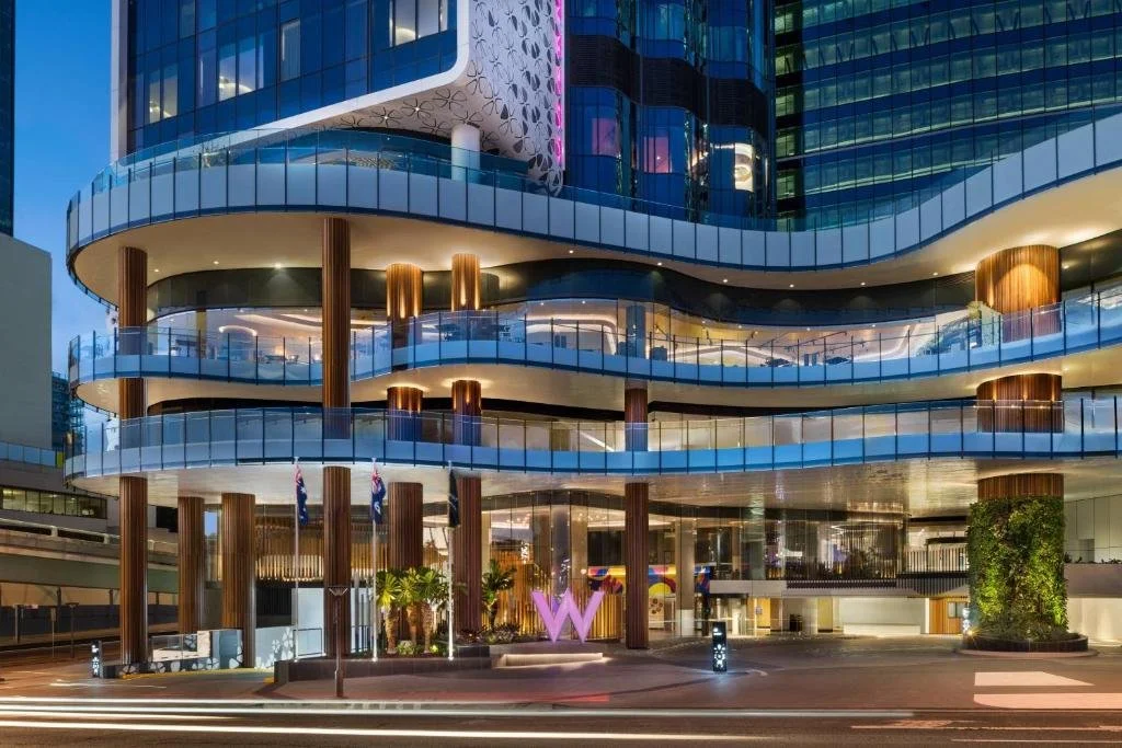 Exterior of the W Hotel in Brisbane