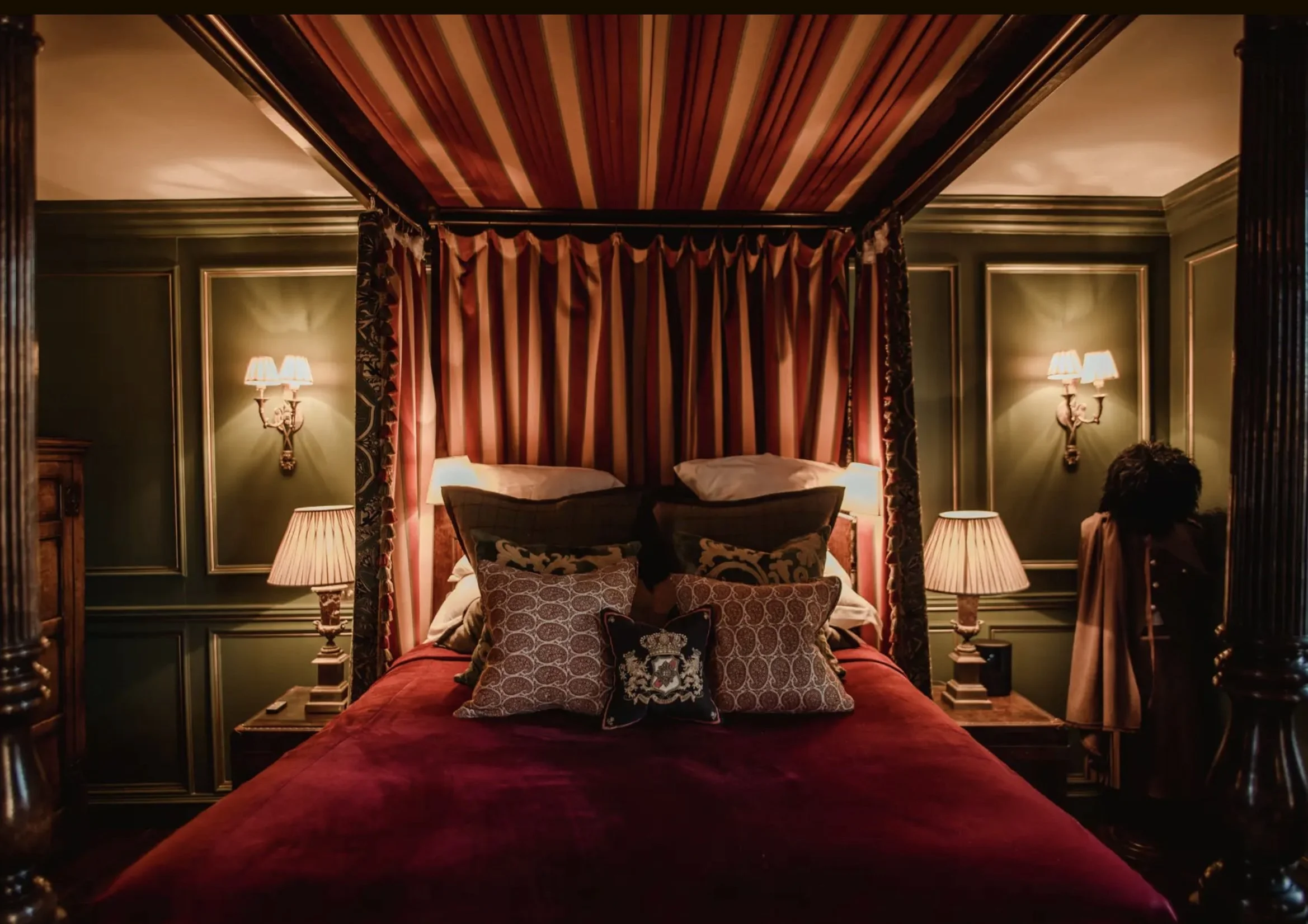 The Bed in The Guardroom at The Witchery by the Castle Edinburgh Scotland