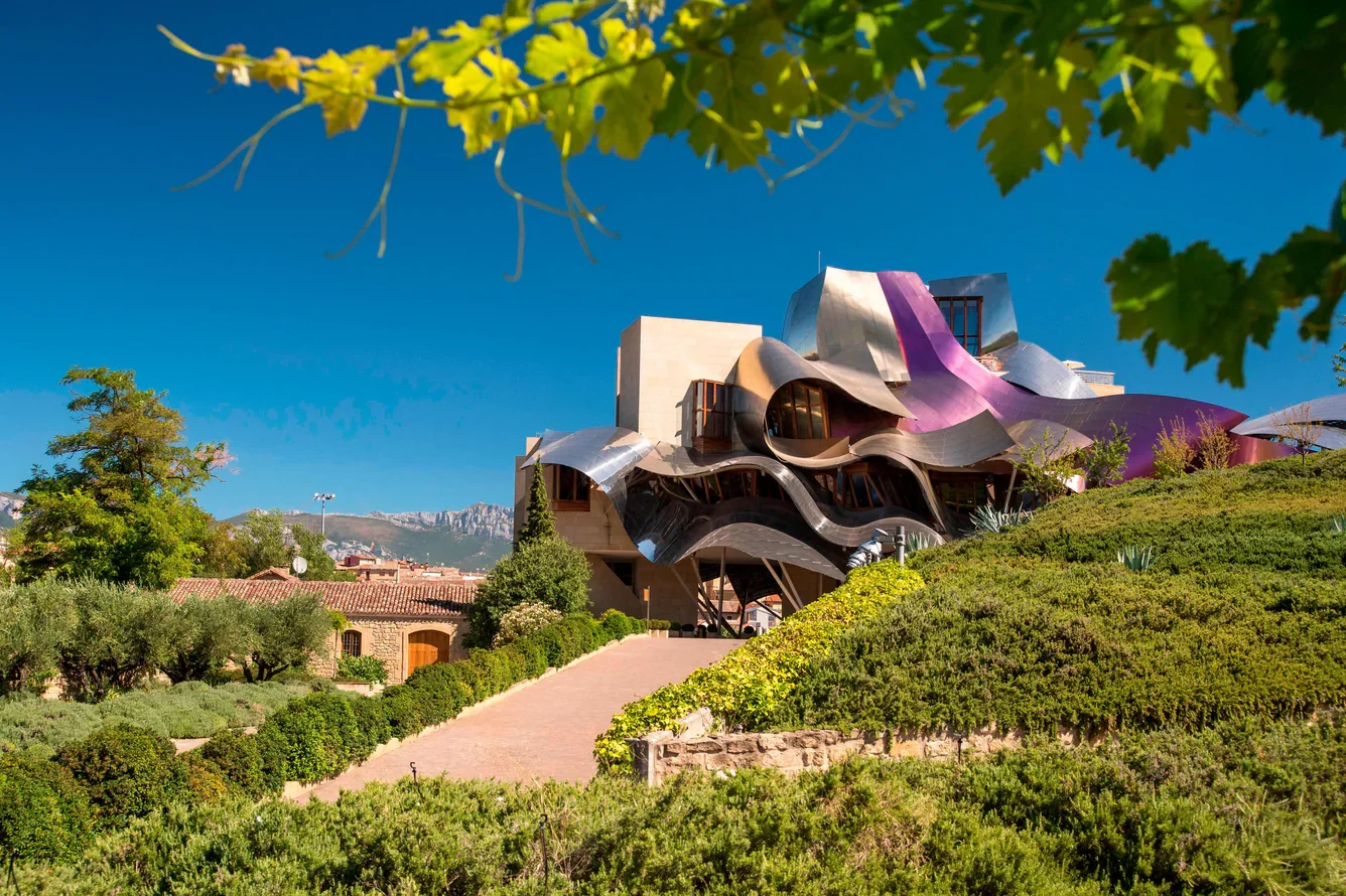 Exterior View of the Hotel Marqués de Riscal in Spain