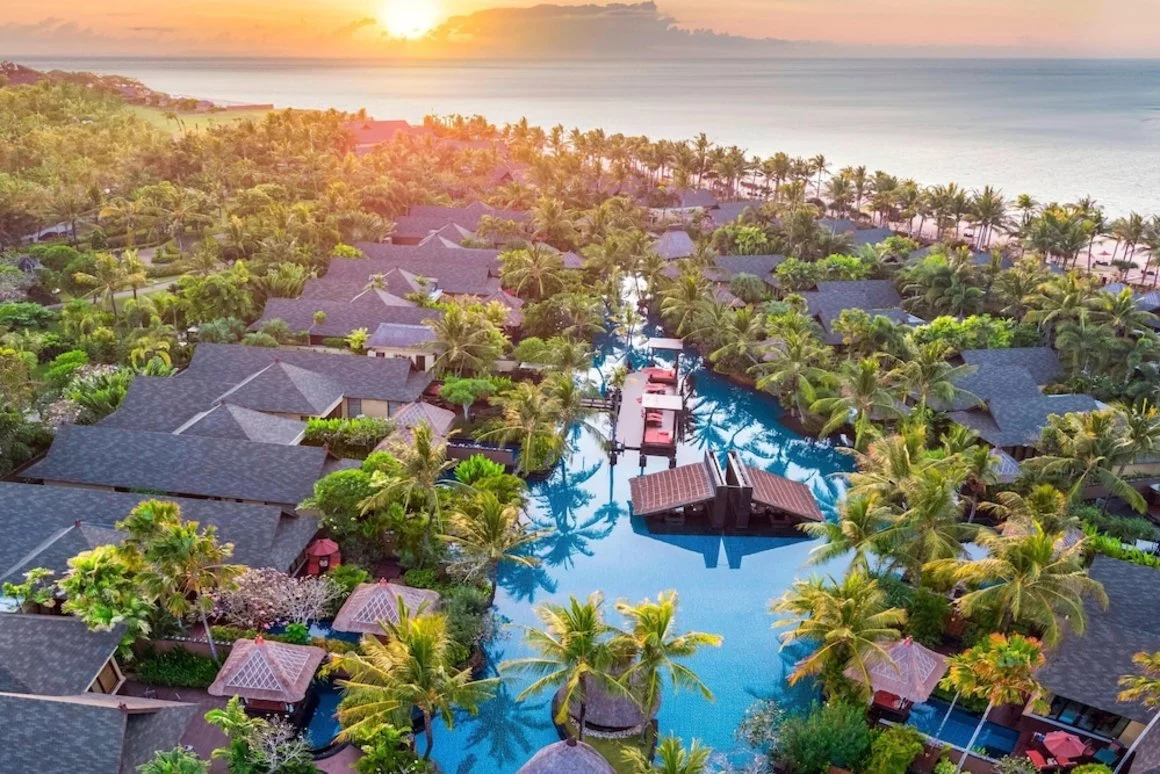 Aerial view of the St Regis Bali Resort in Nusa Dua
