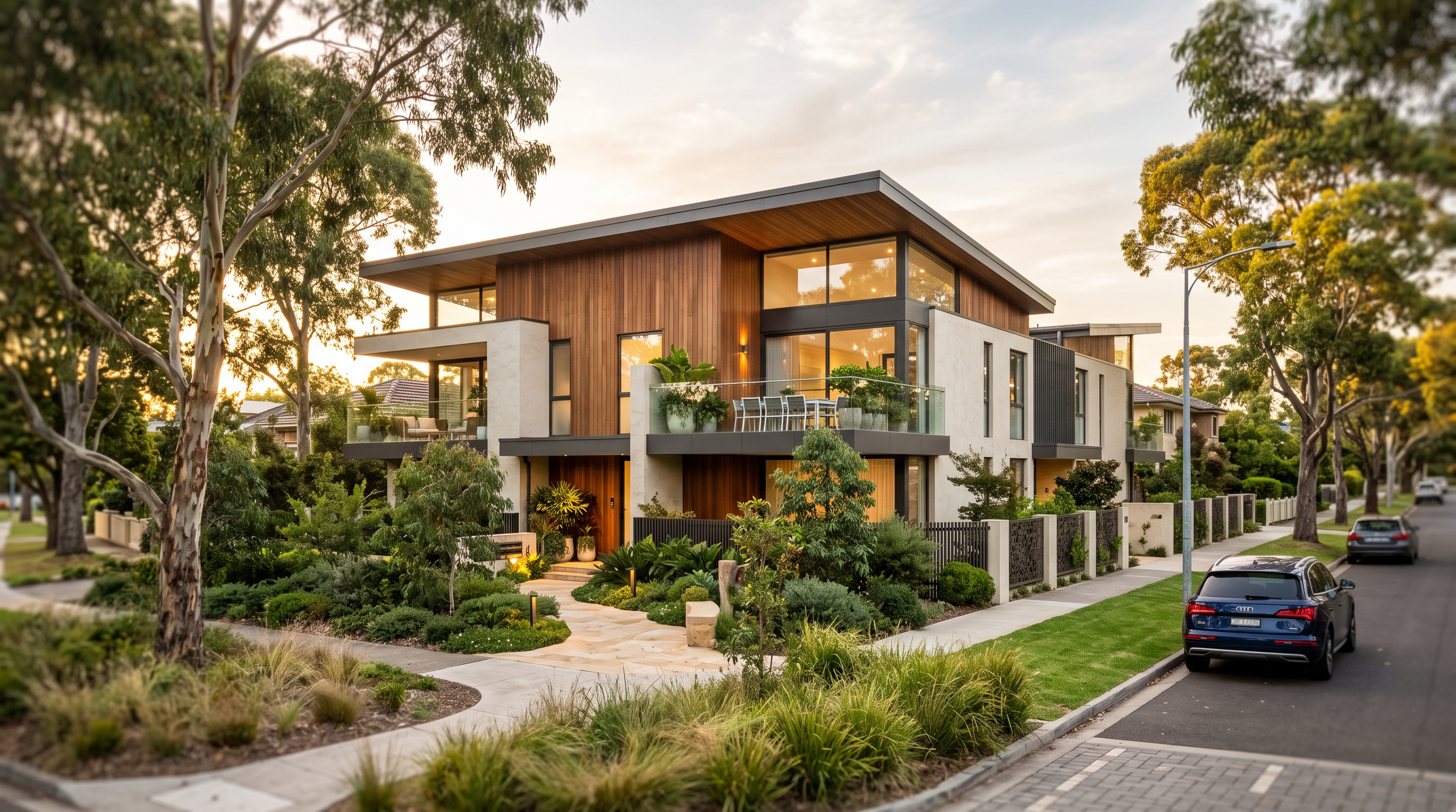 Modern residential investment property representing property investment finance for medical professionals