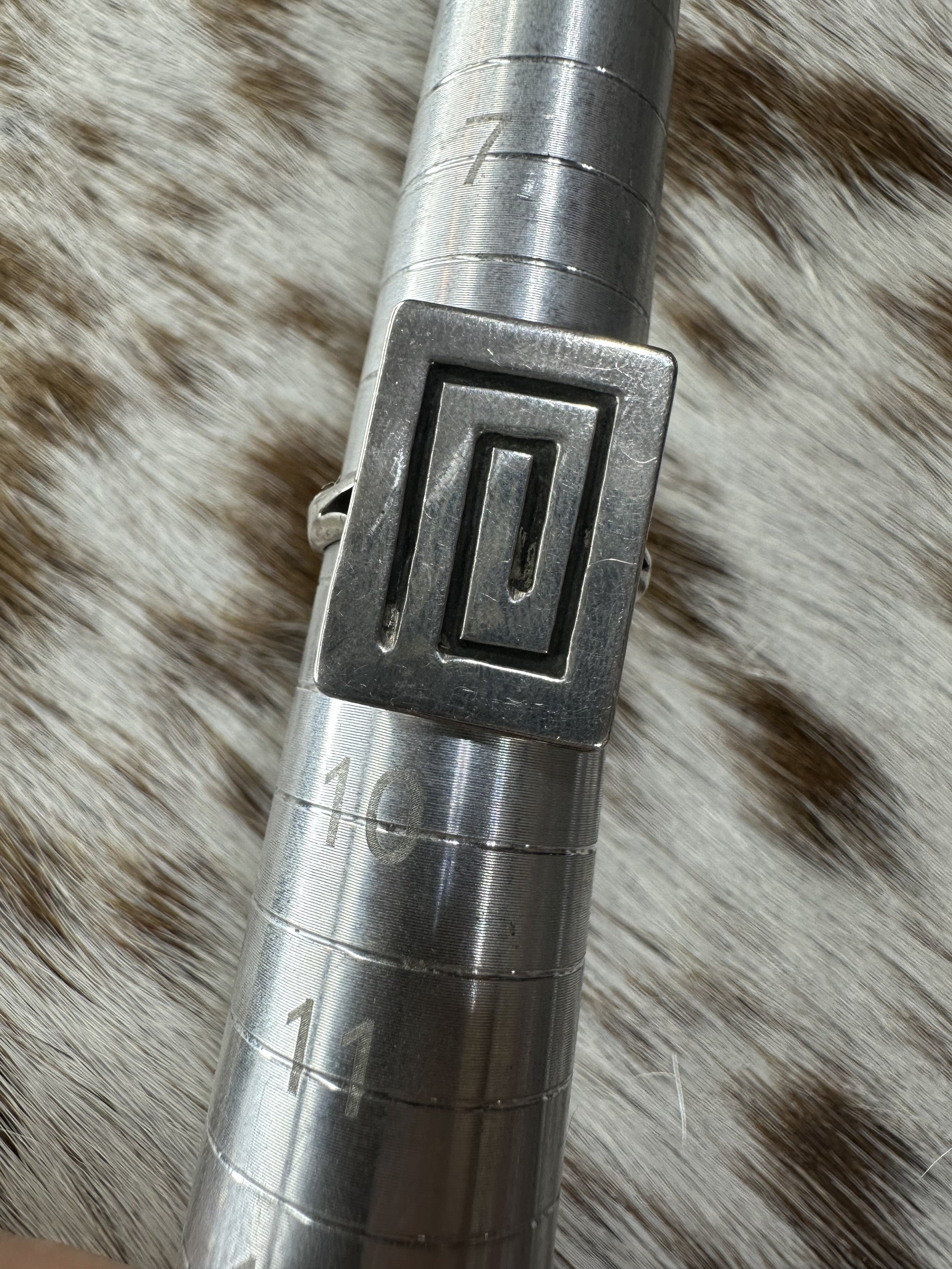 Sterling Silver Geometric Ring - maze style