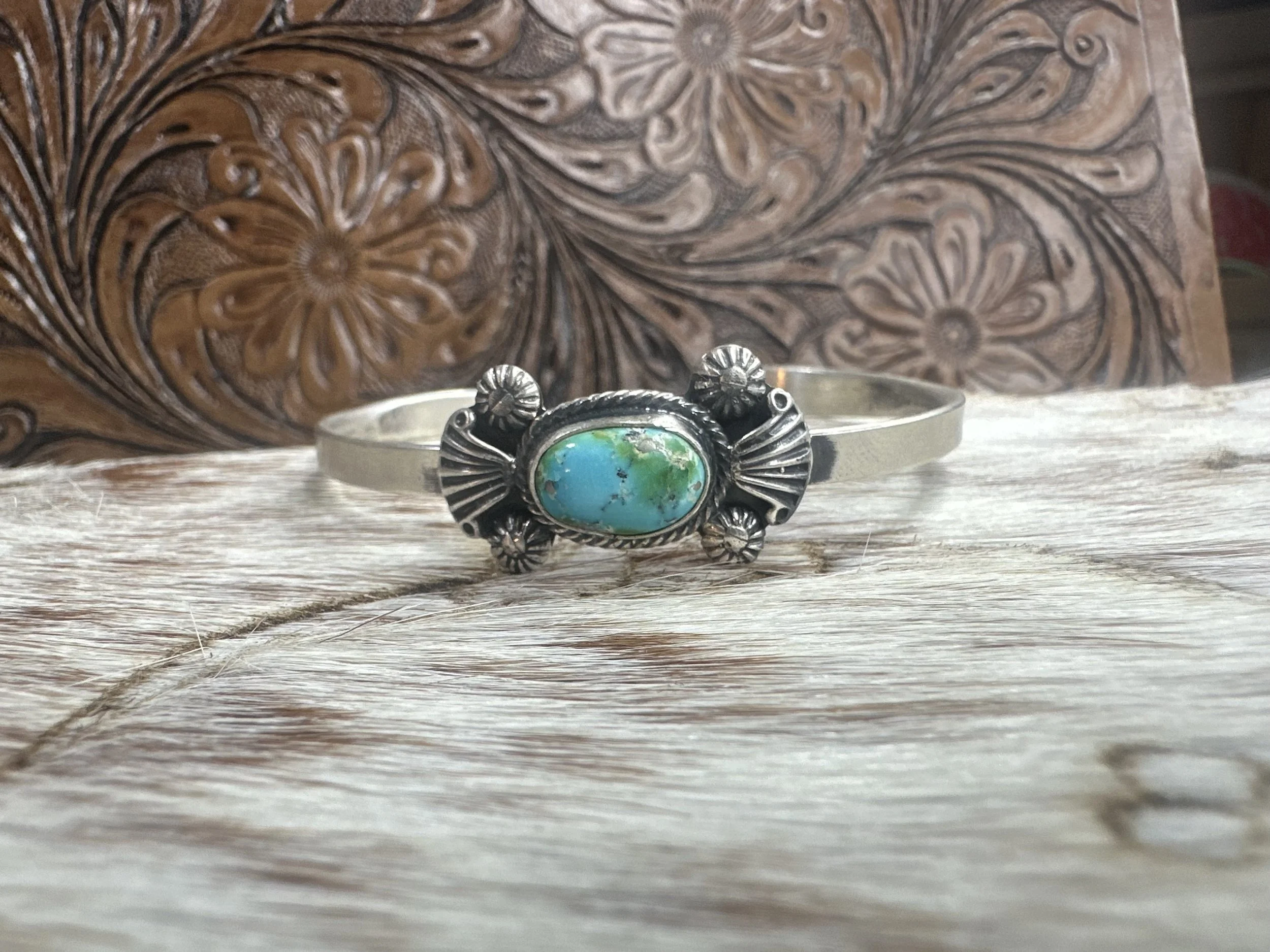 Single Stone Sonoran Gold Turquoise Cuff