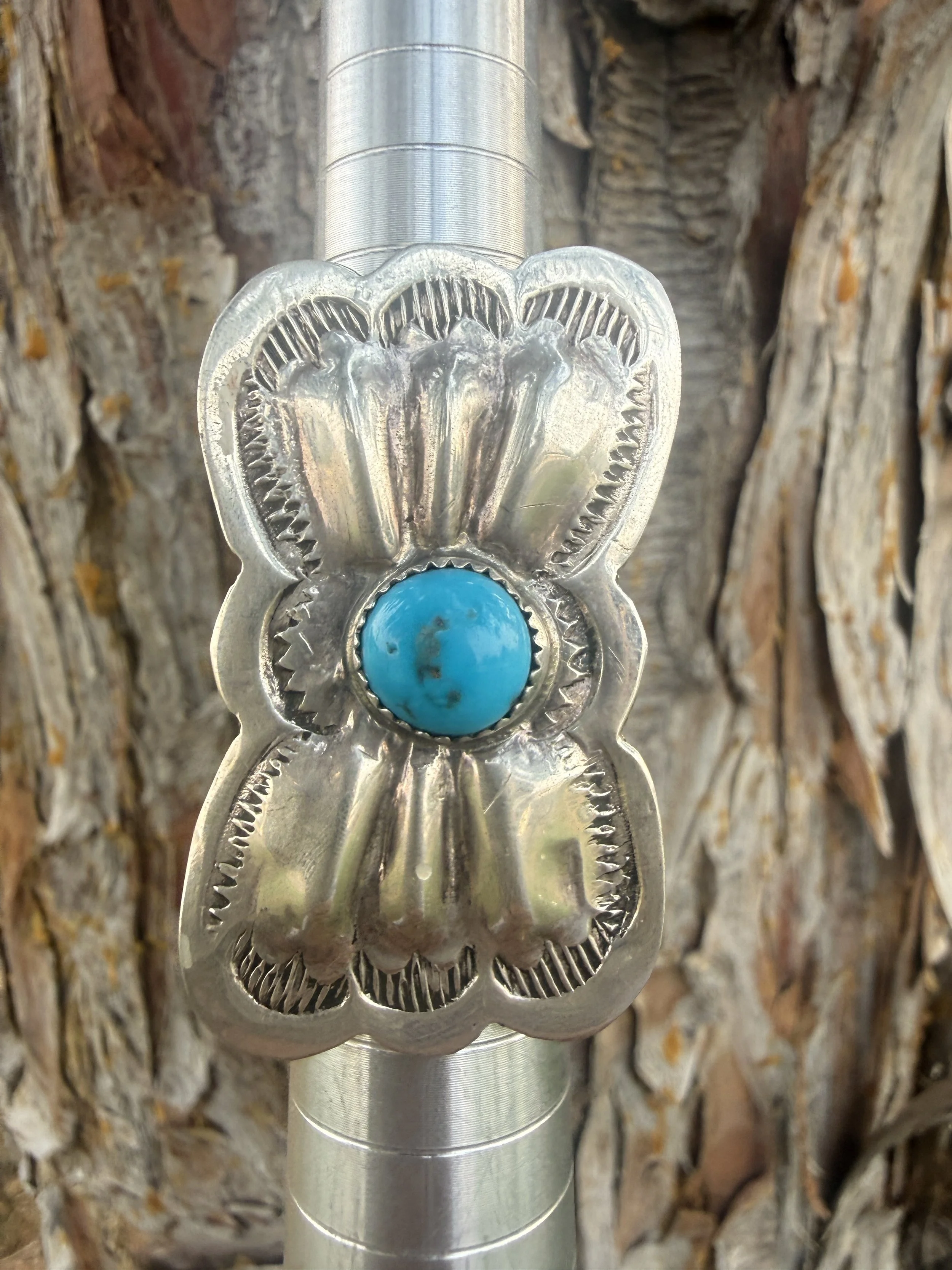 Sleeping Beauty Butterfly Sz 8.5 Concho Ring