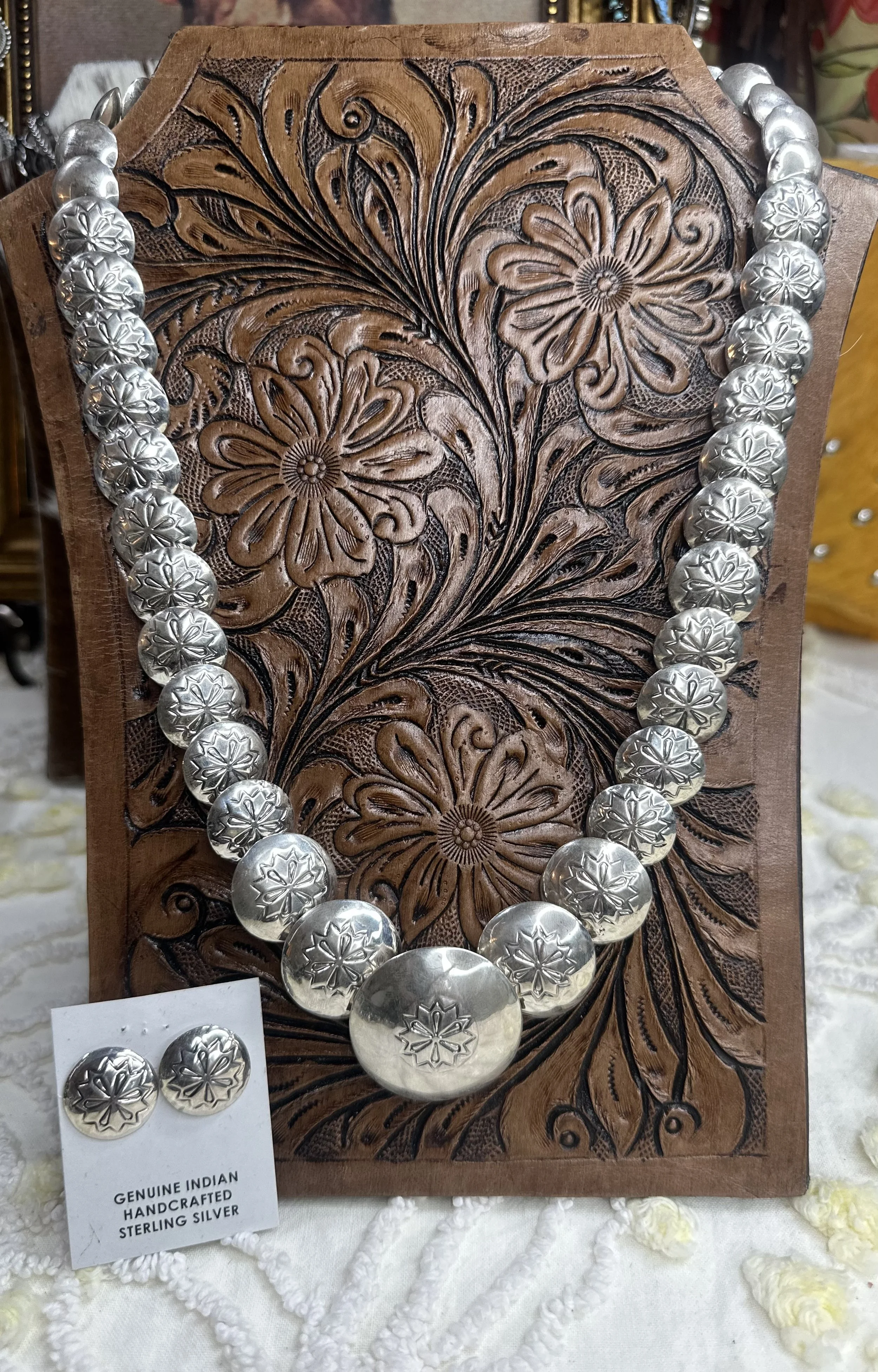 Sterling Silver Stamped Pillow Pearls