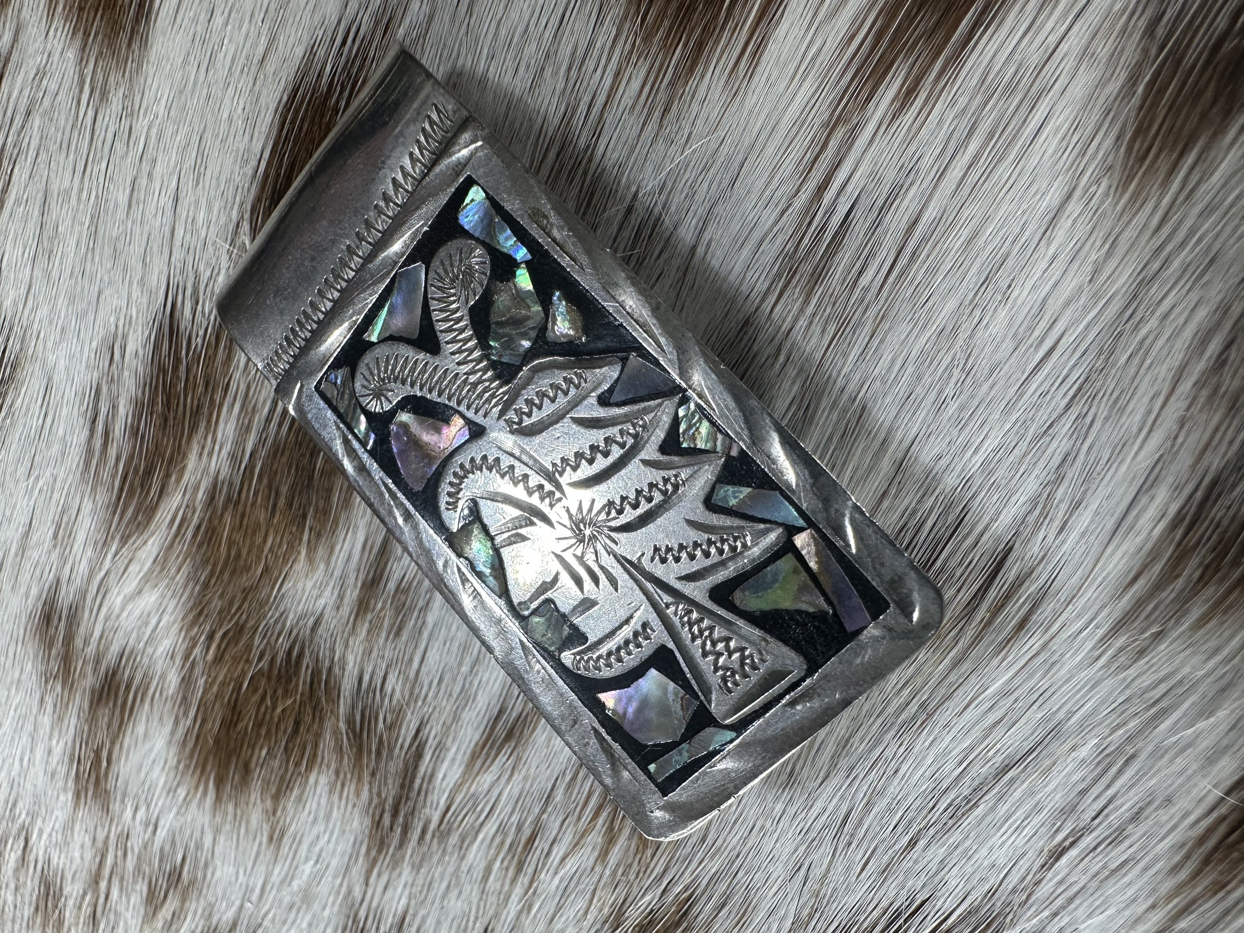 Vintage Taxco NICKEL Silver Money Clip