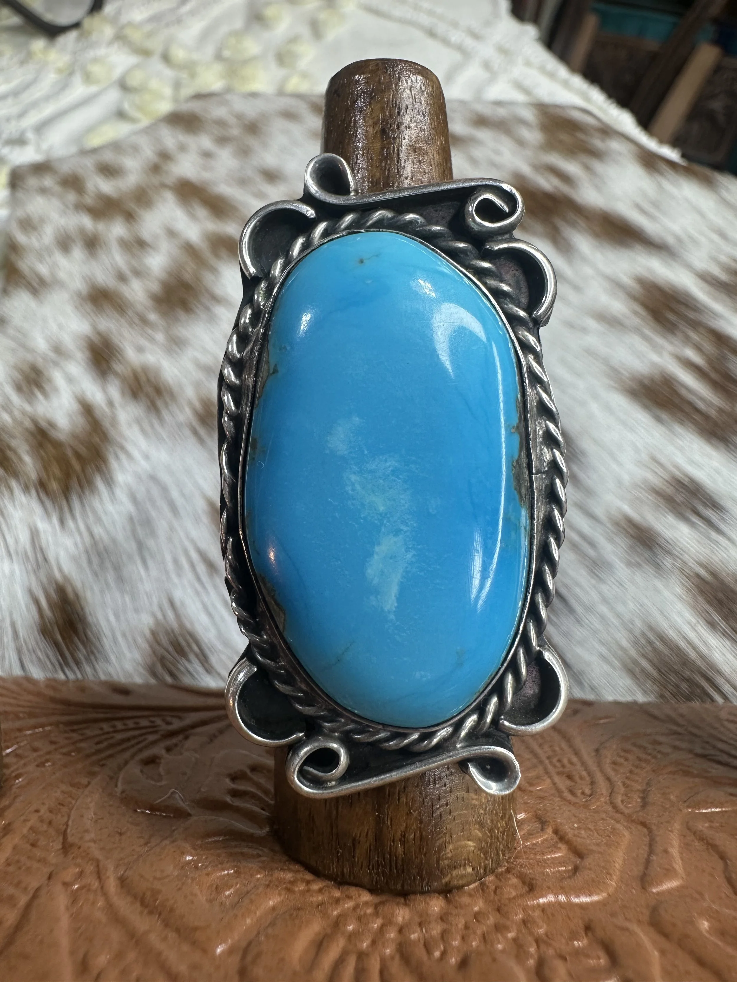 **Vintage Sleeping Beauty Turquoise Ring Sz 7