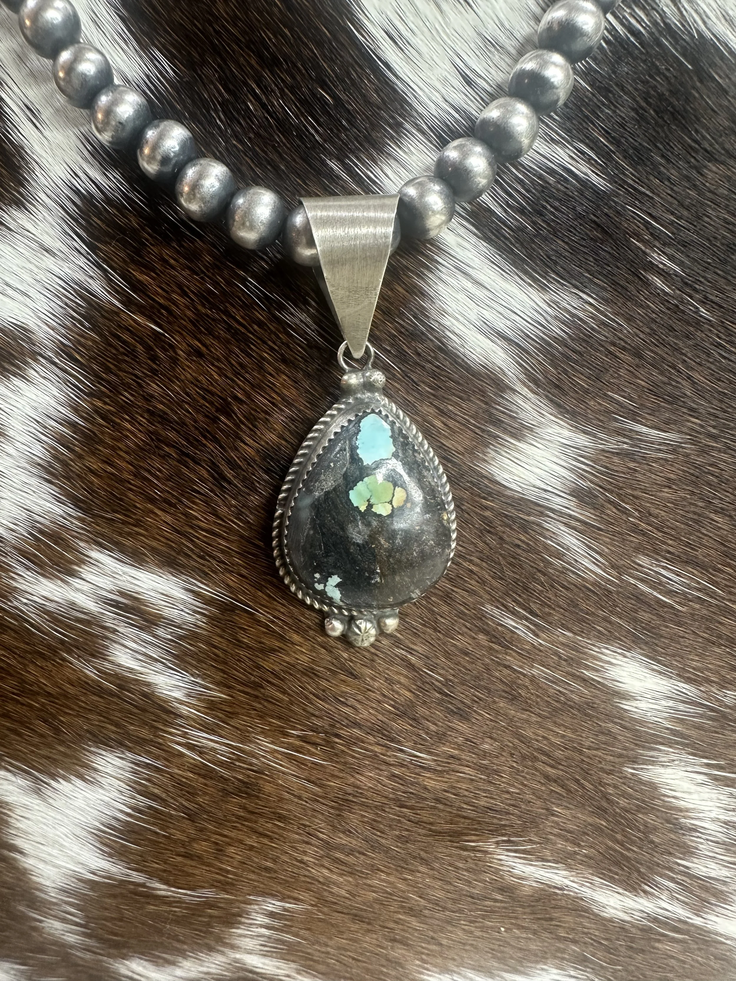 Donovan Nez Teardrop Blackjack Pendant