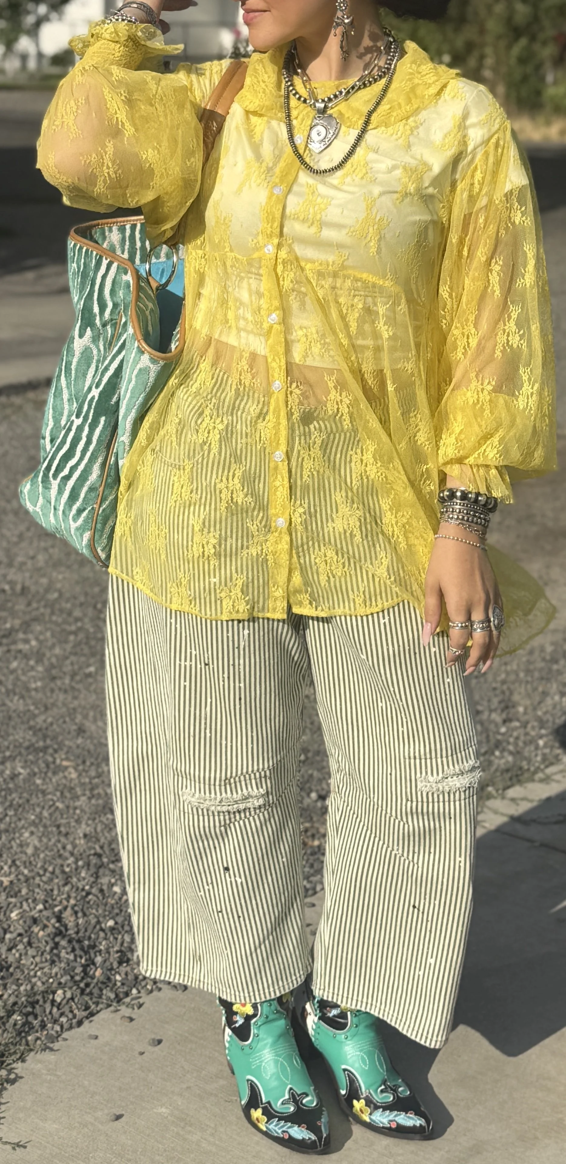 Barrel of Dreams Jeans - Olive Stripe