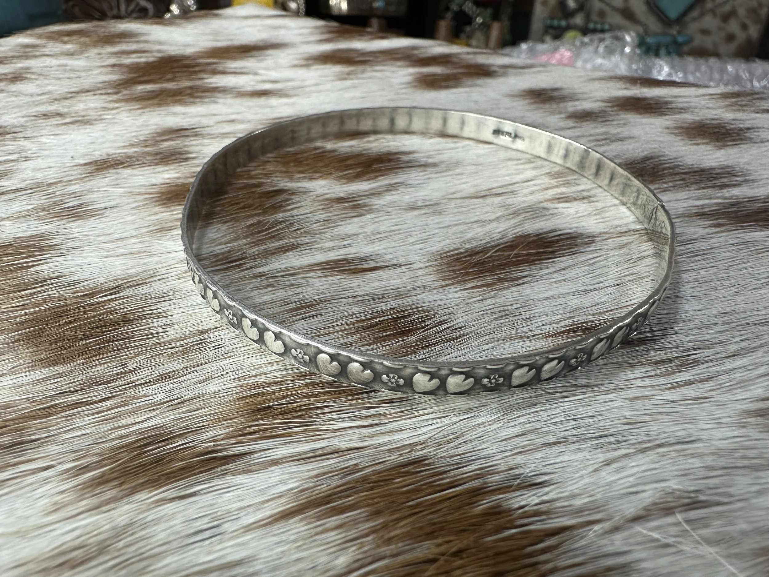 Sterling Silver Heart Bangle