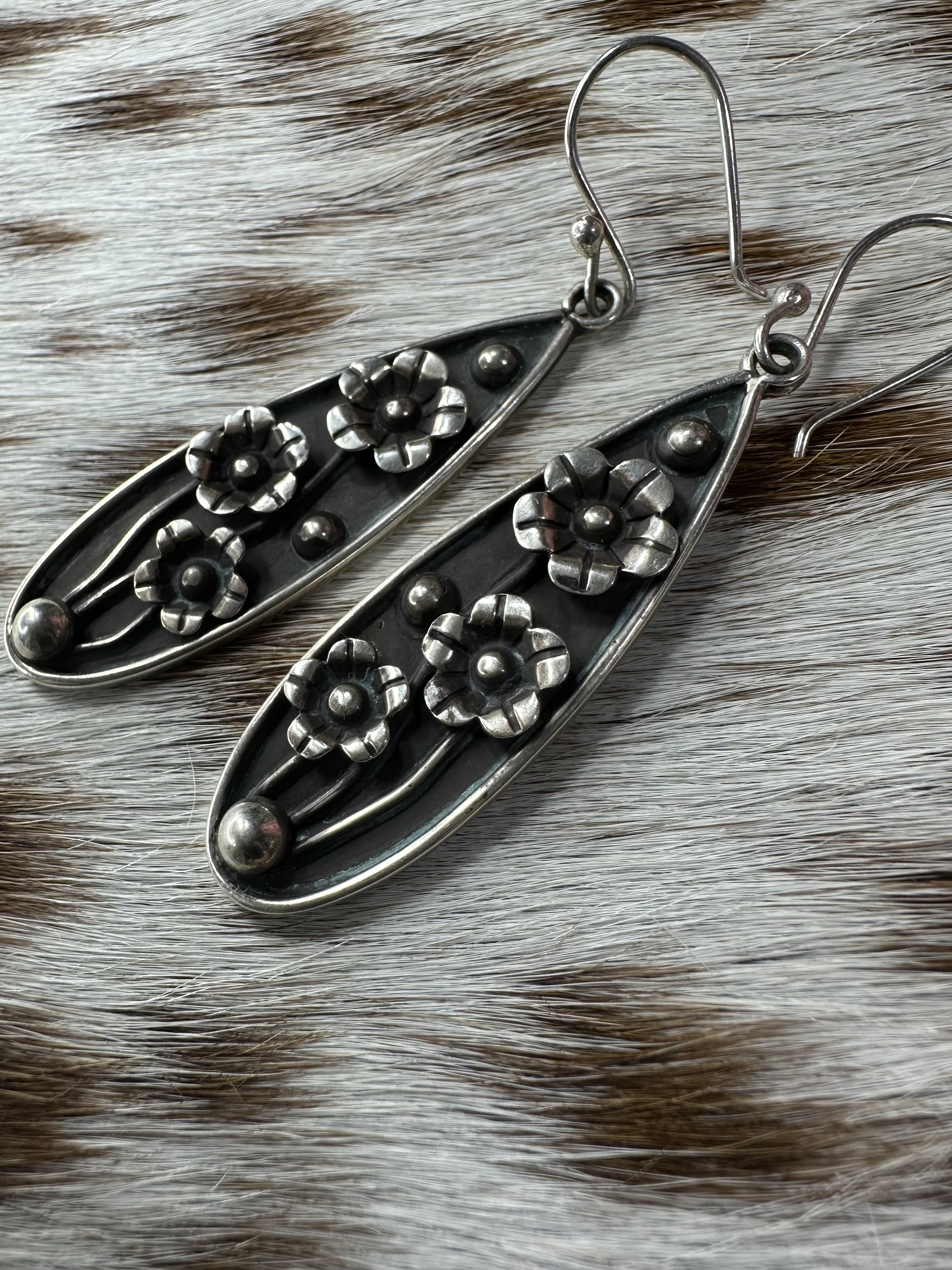 Taxco Flower Dangle Earrings