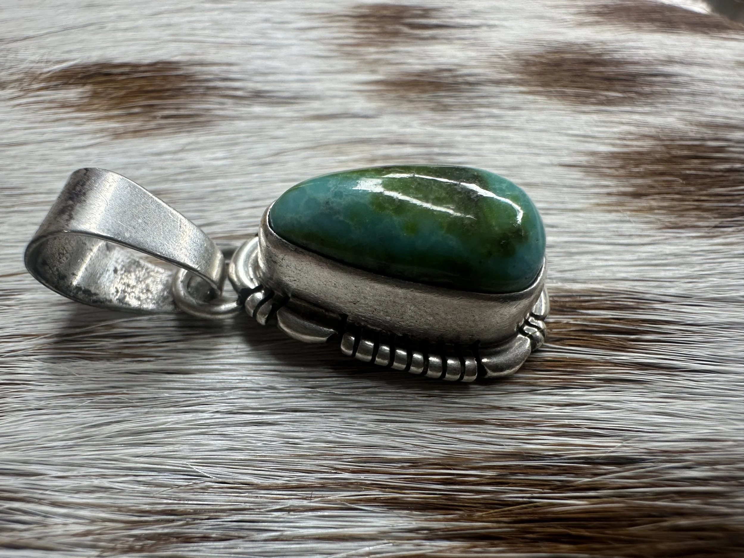 Norvin Johnson Sonoran Gold Turquoise Charm Pendant
