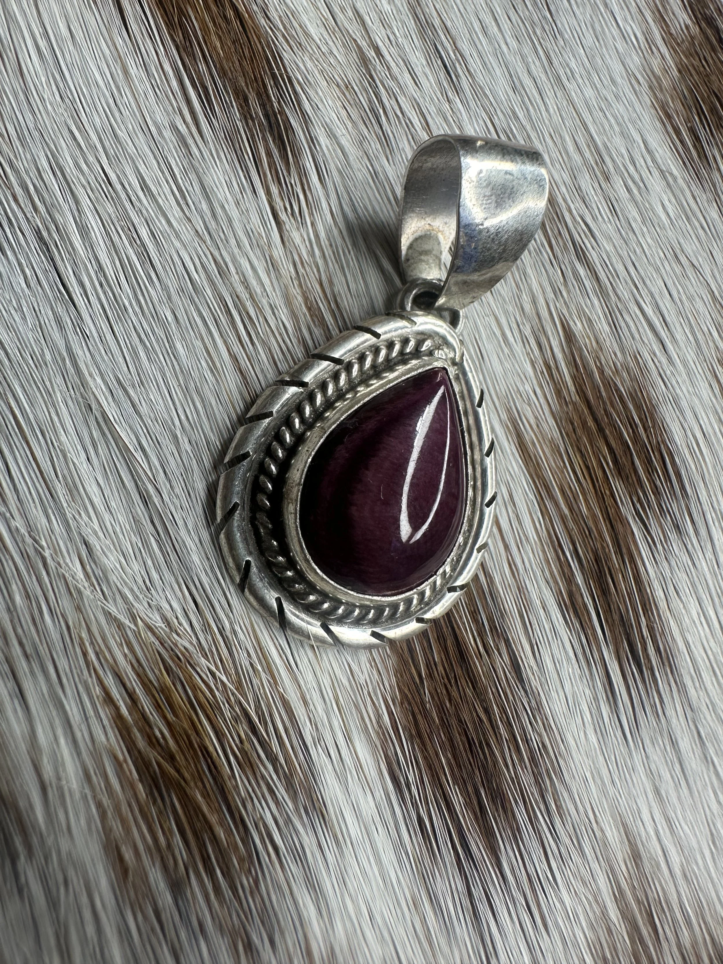 Peggy Skeets Purple Spiny Charm Pendant