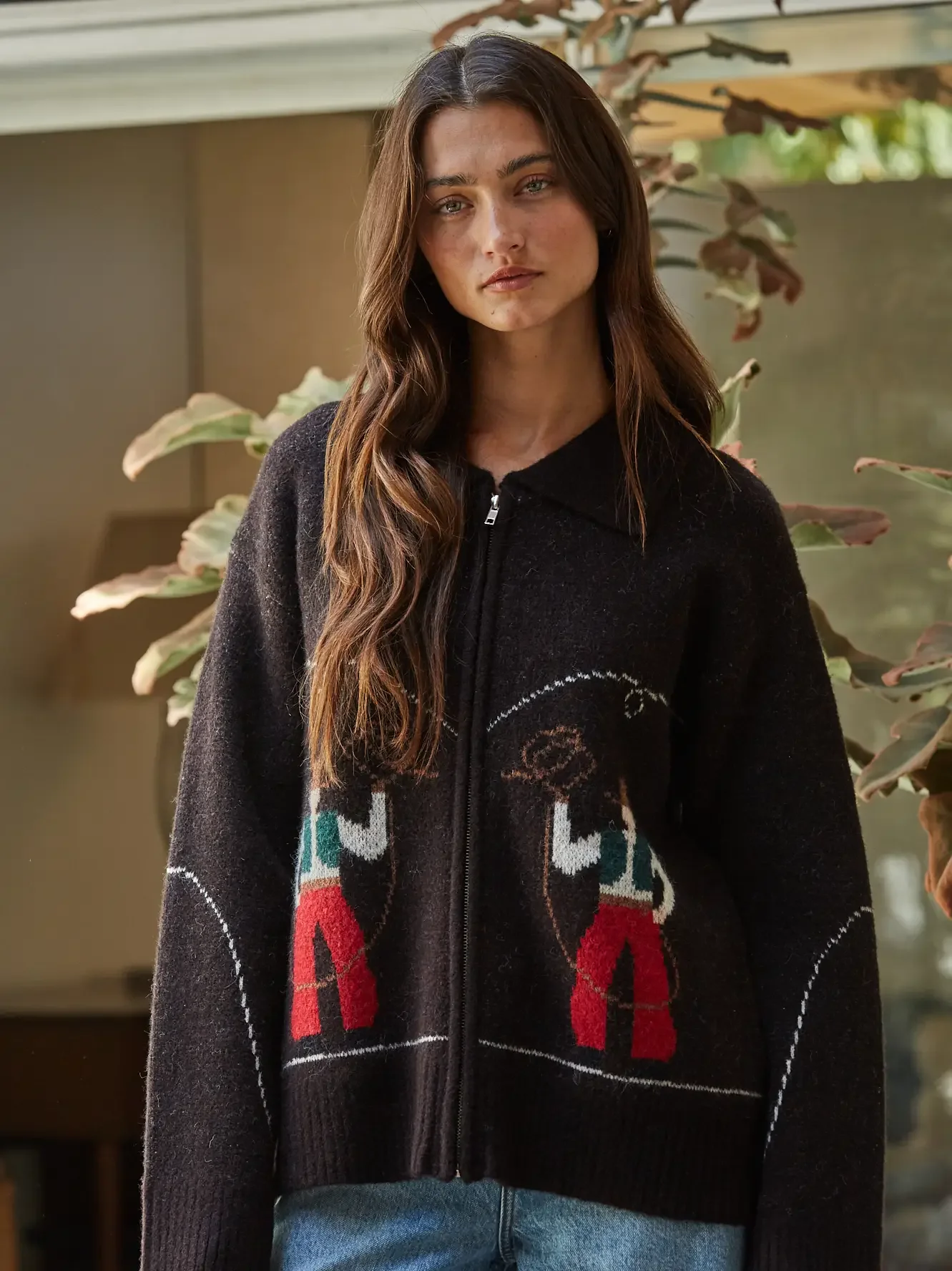 Cowboy Knit Zip Sweater