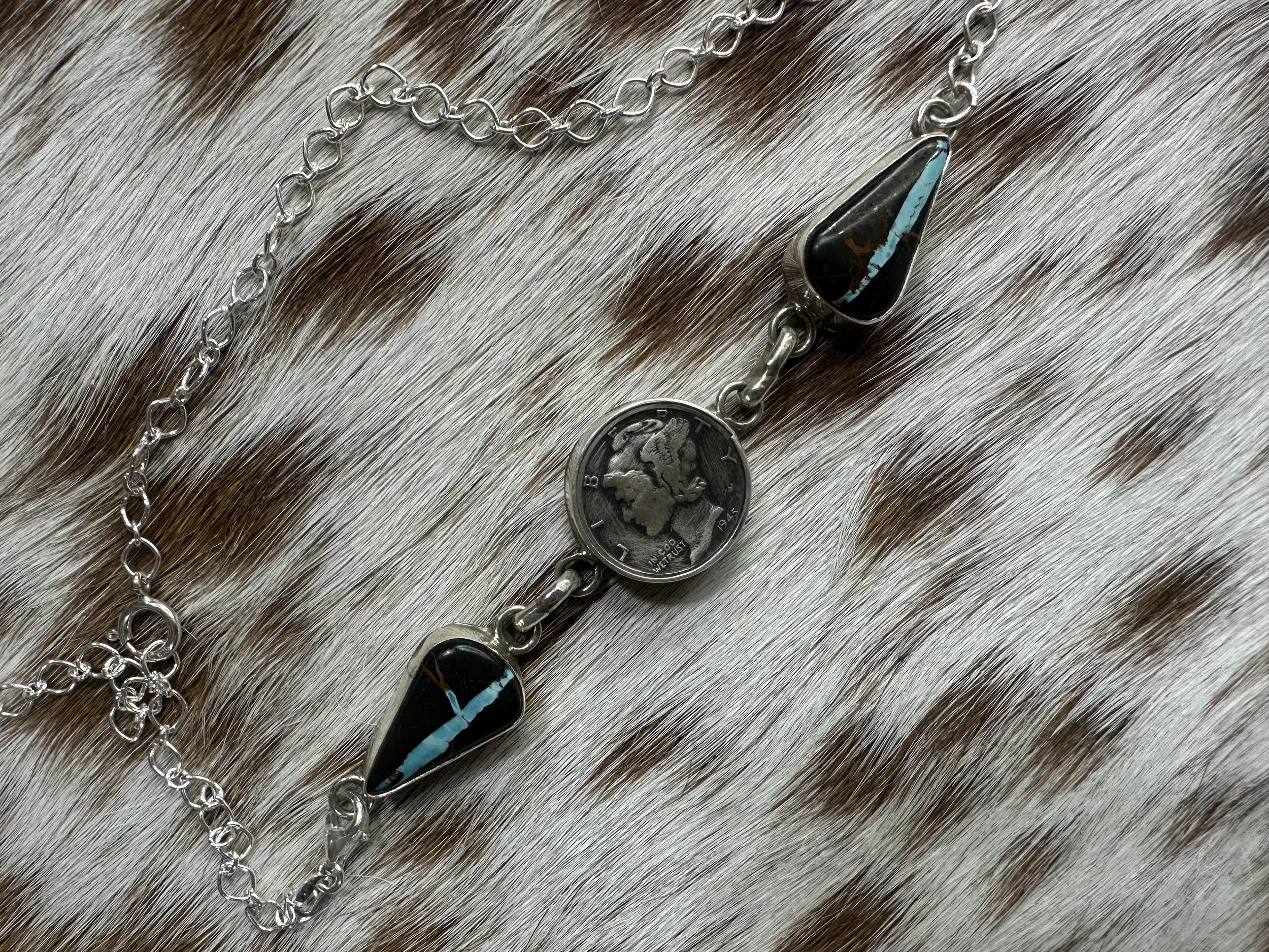 Keith Henry Blackjack Turquoise Choker Necklace