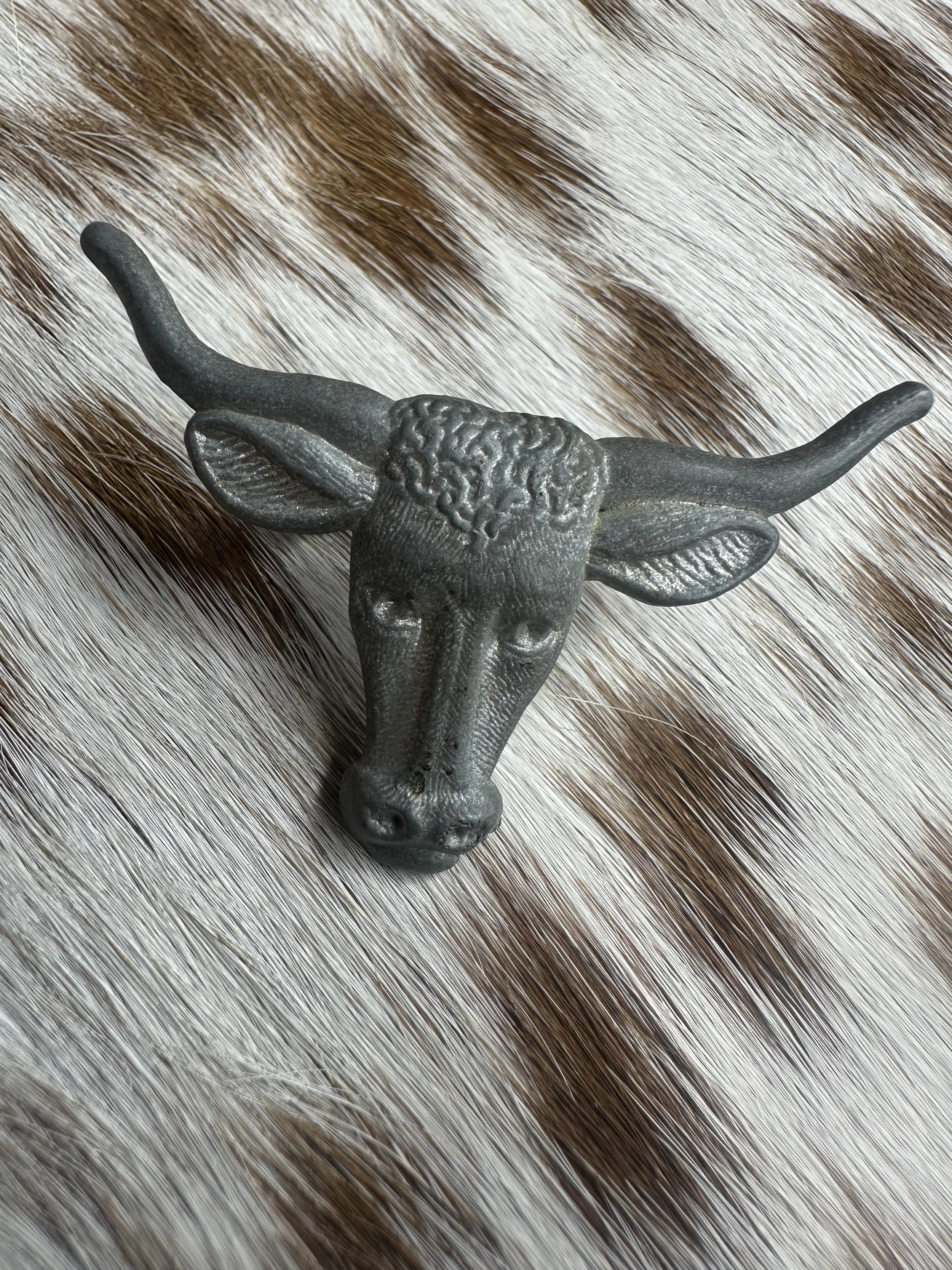 Steer Head Sterling Scarf Twilly Holder