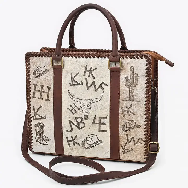 The Brandy - Branded Leather Tote Bag