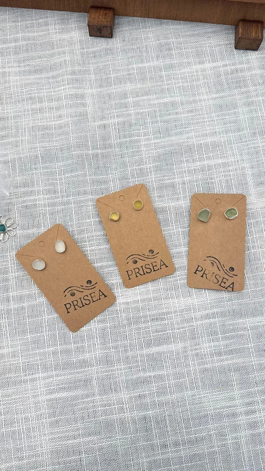 Seaglass stud earrings