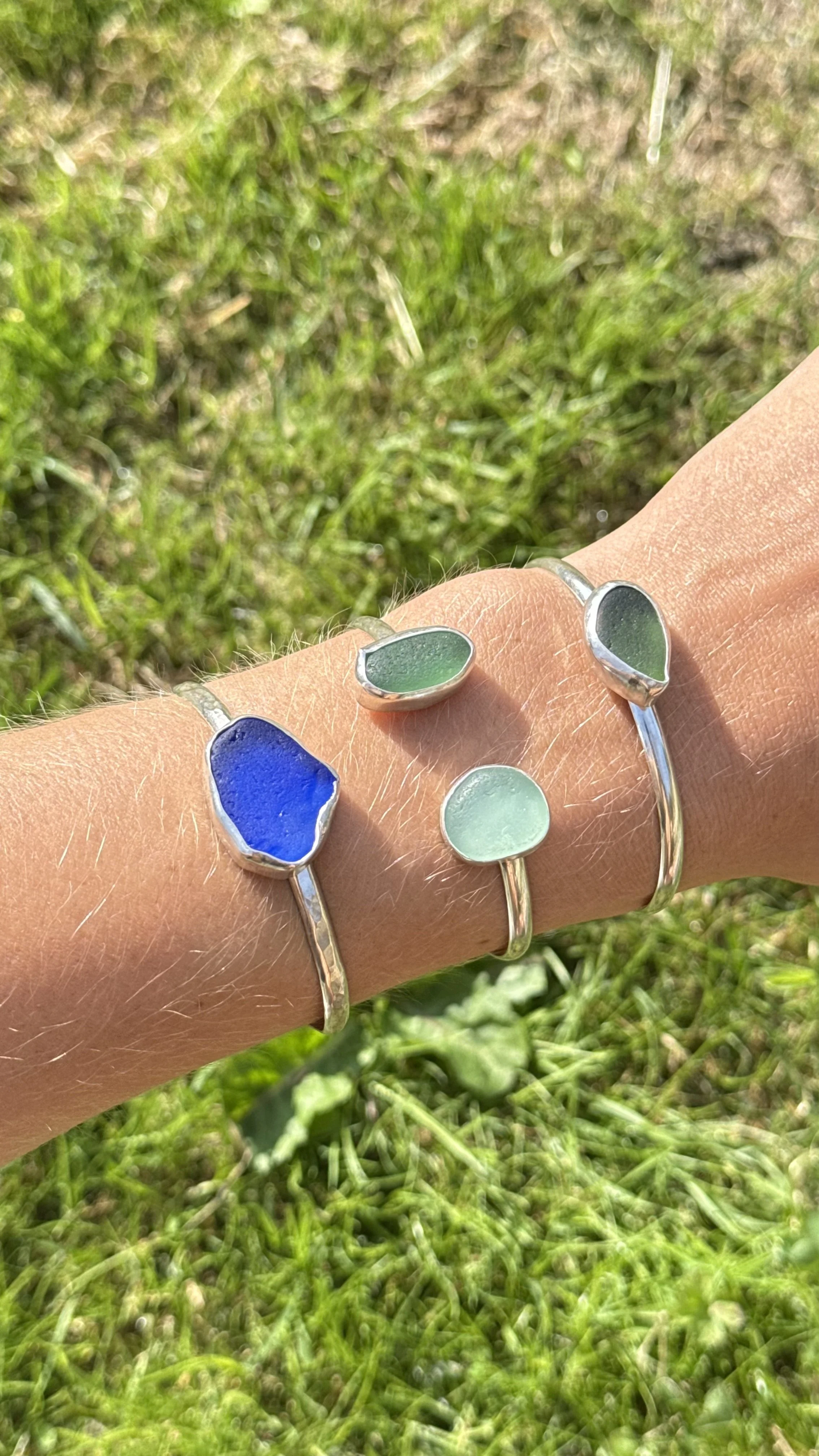 Ocean Serenity Seaglass Bangle