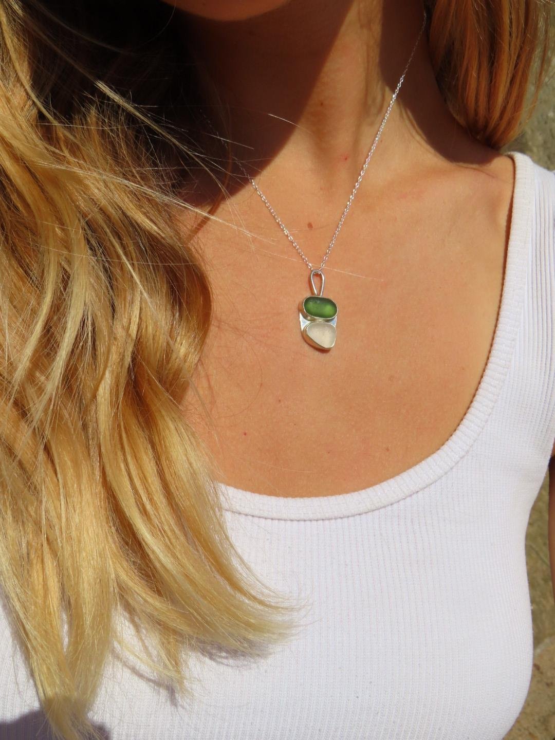 highlands necklace Scottish sea glass