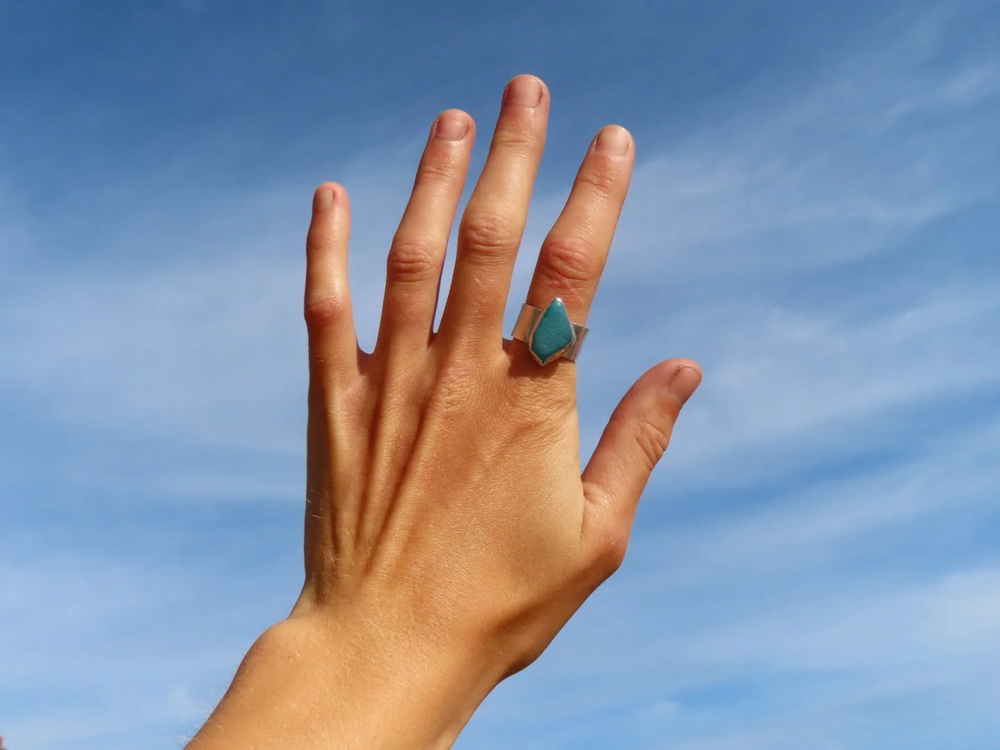 Rare blue North sea chunky ring