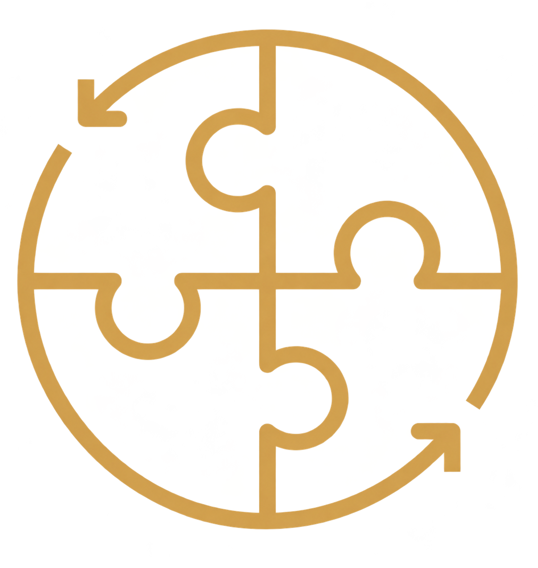ongoing communication golden icon