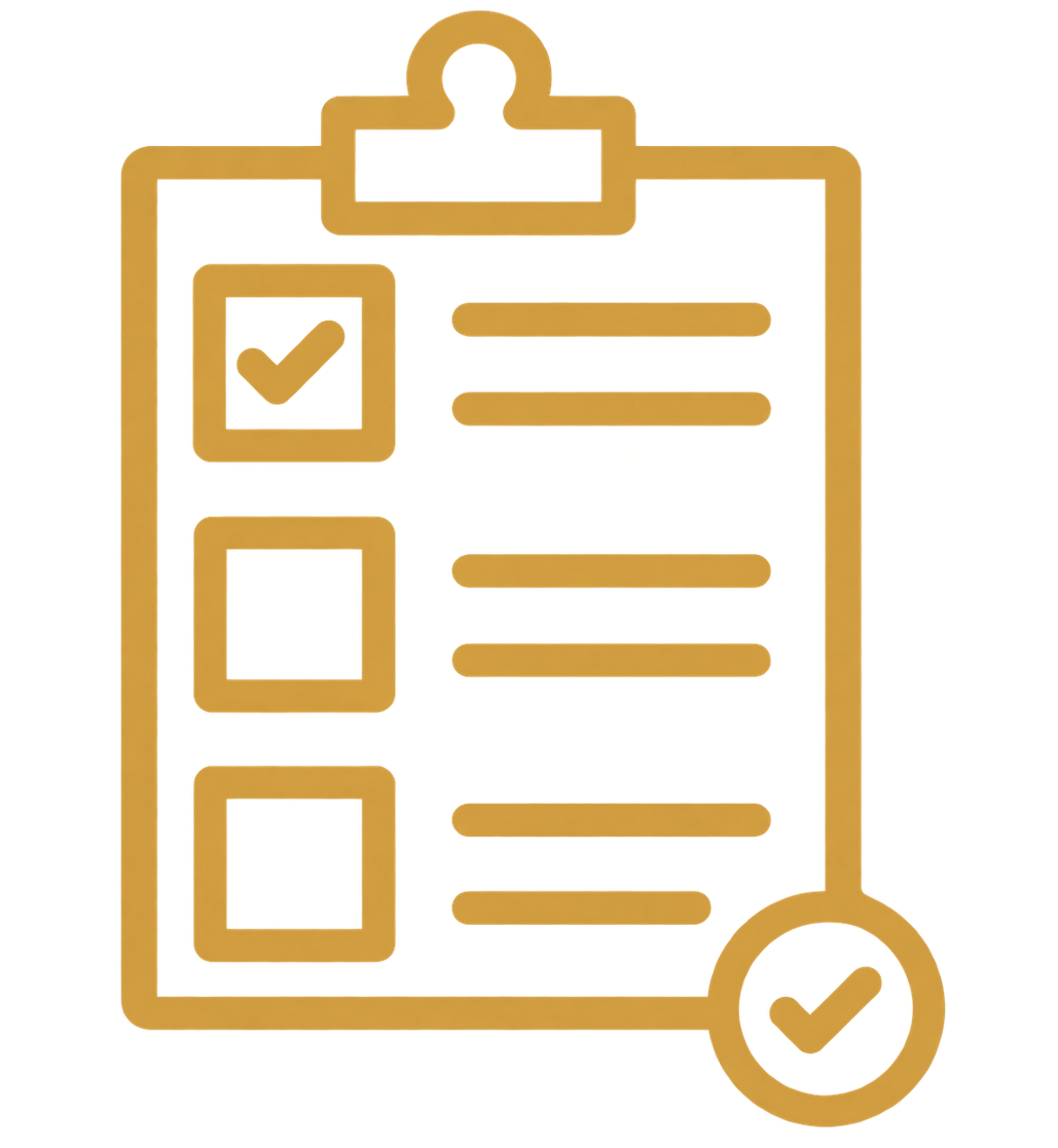 yellow icon for checklist and service plan
