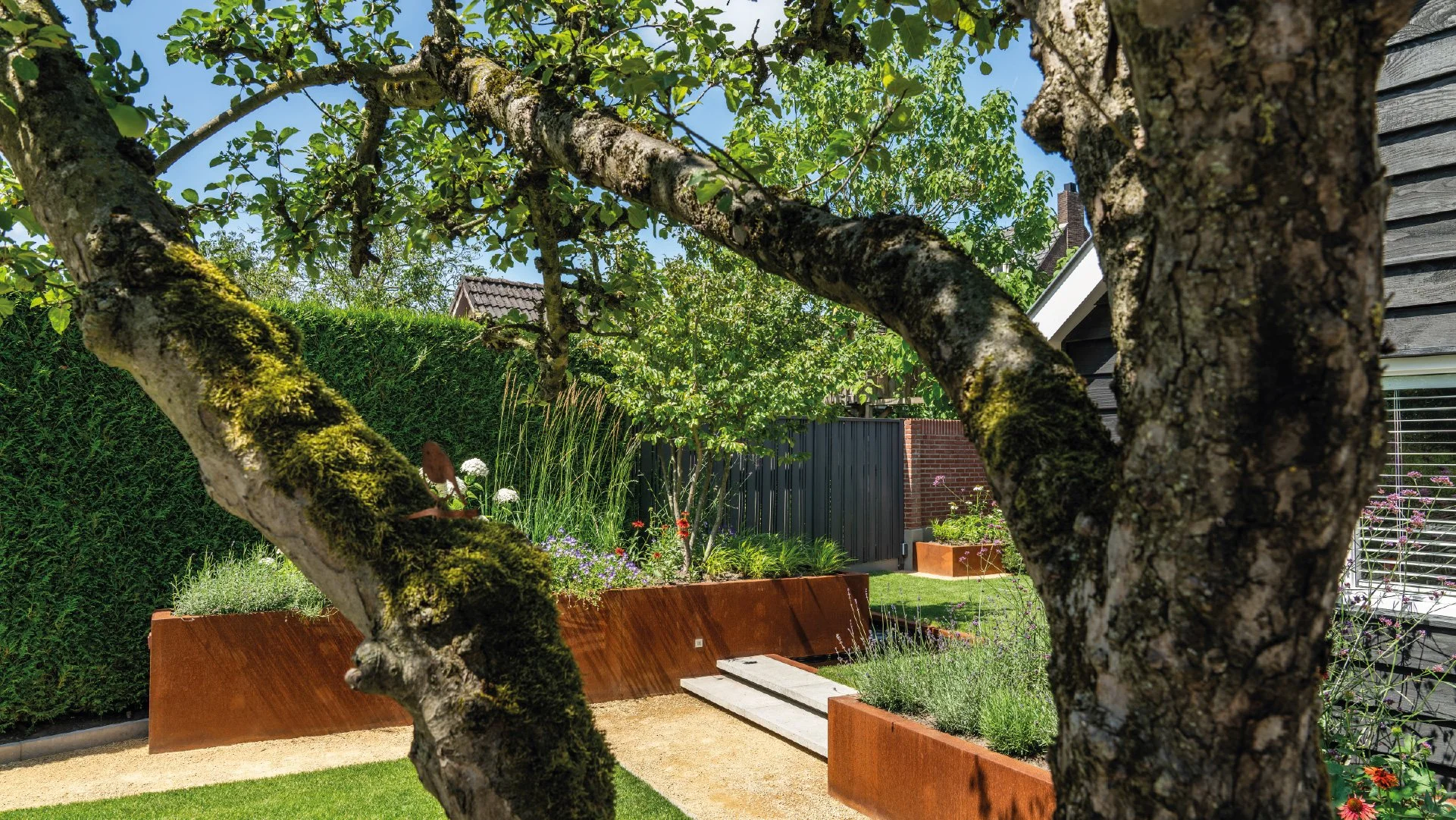 Tuin met meerdere niveaus