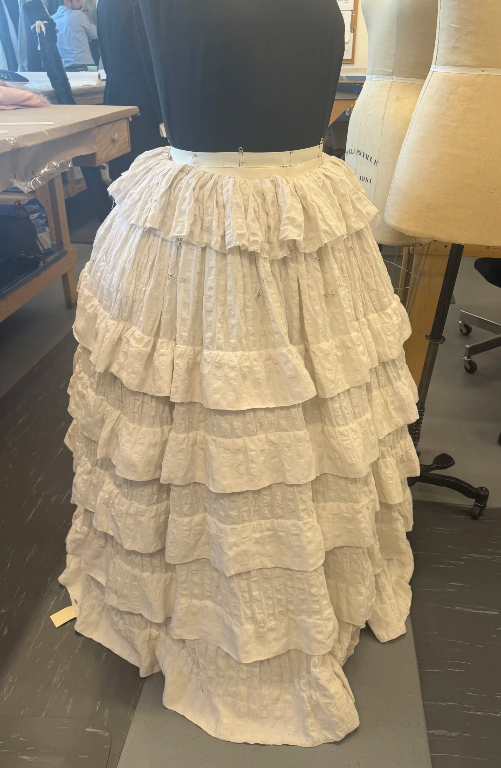 2nd layer of petticoat over first layer