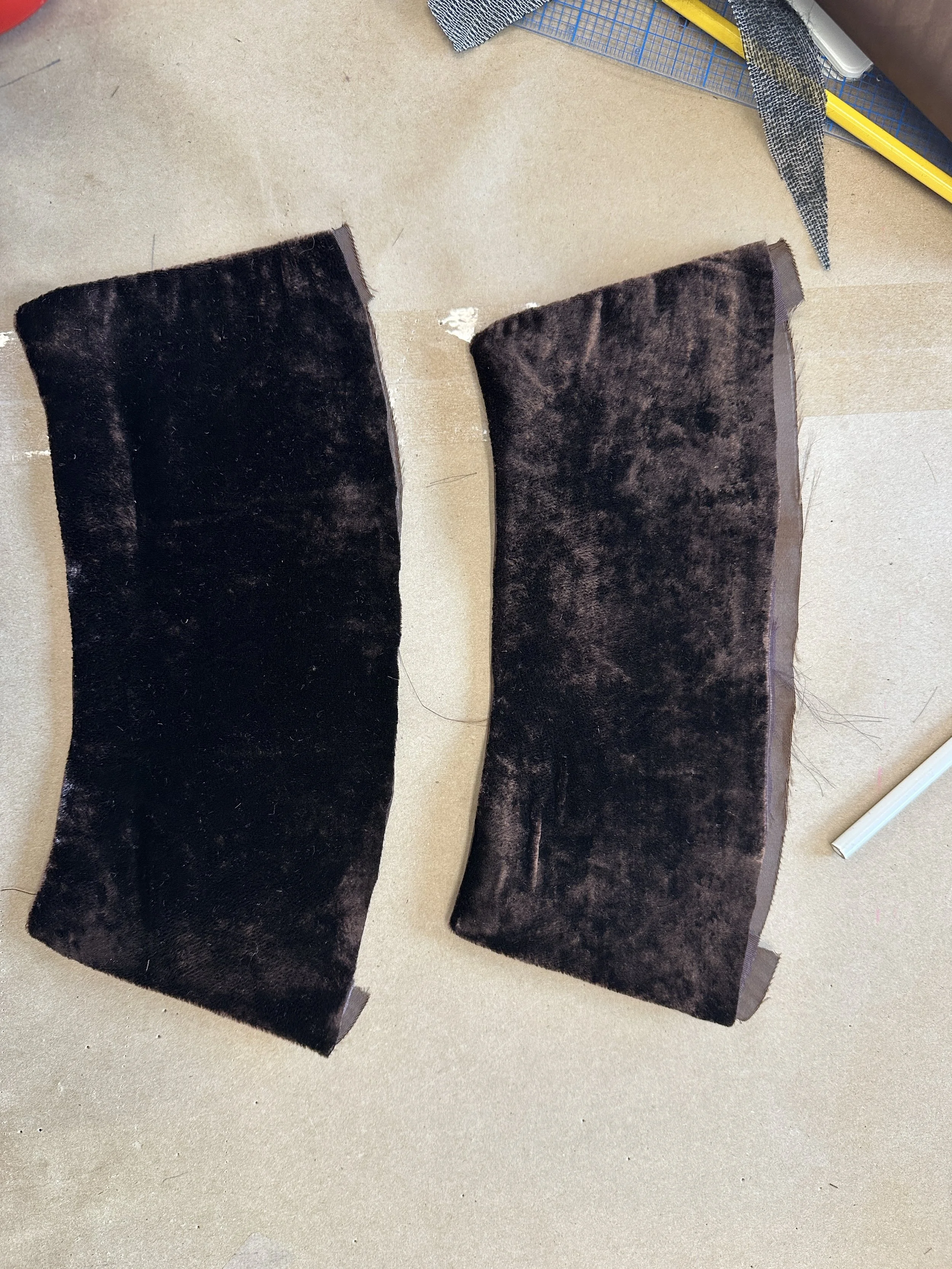 finished cuffs before attaching to sleeves