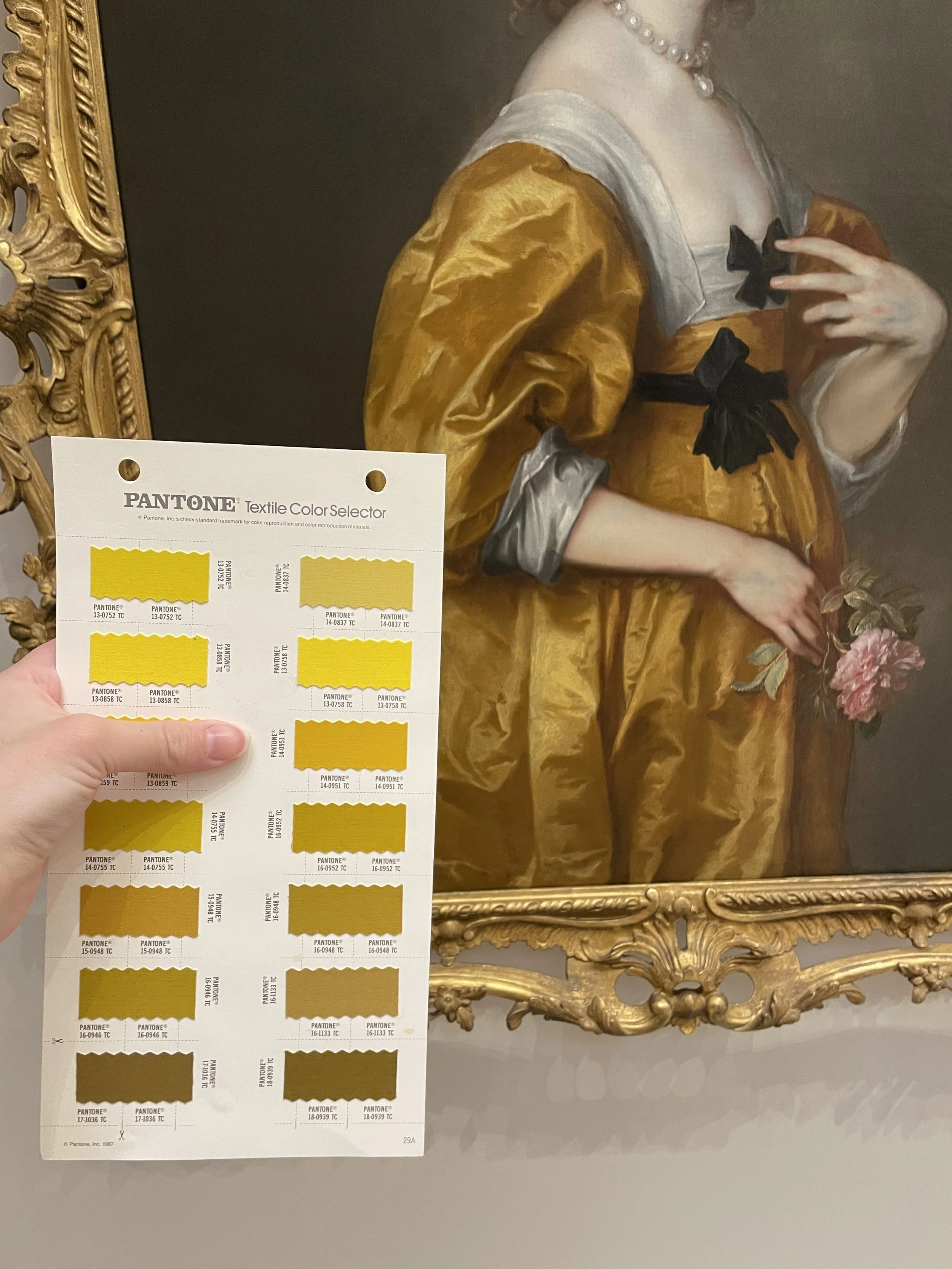color matching at musuem with painting