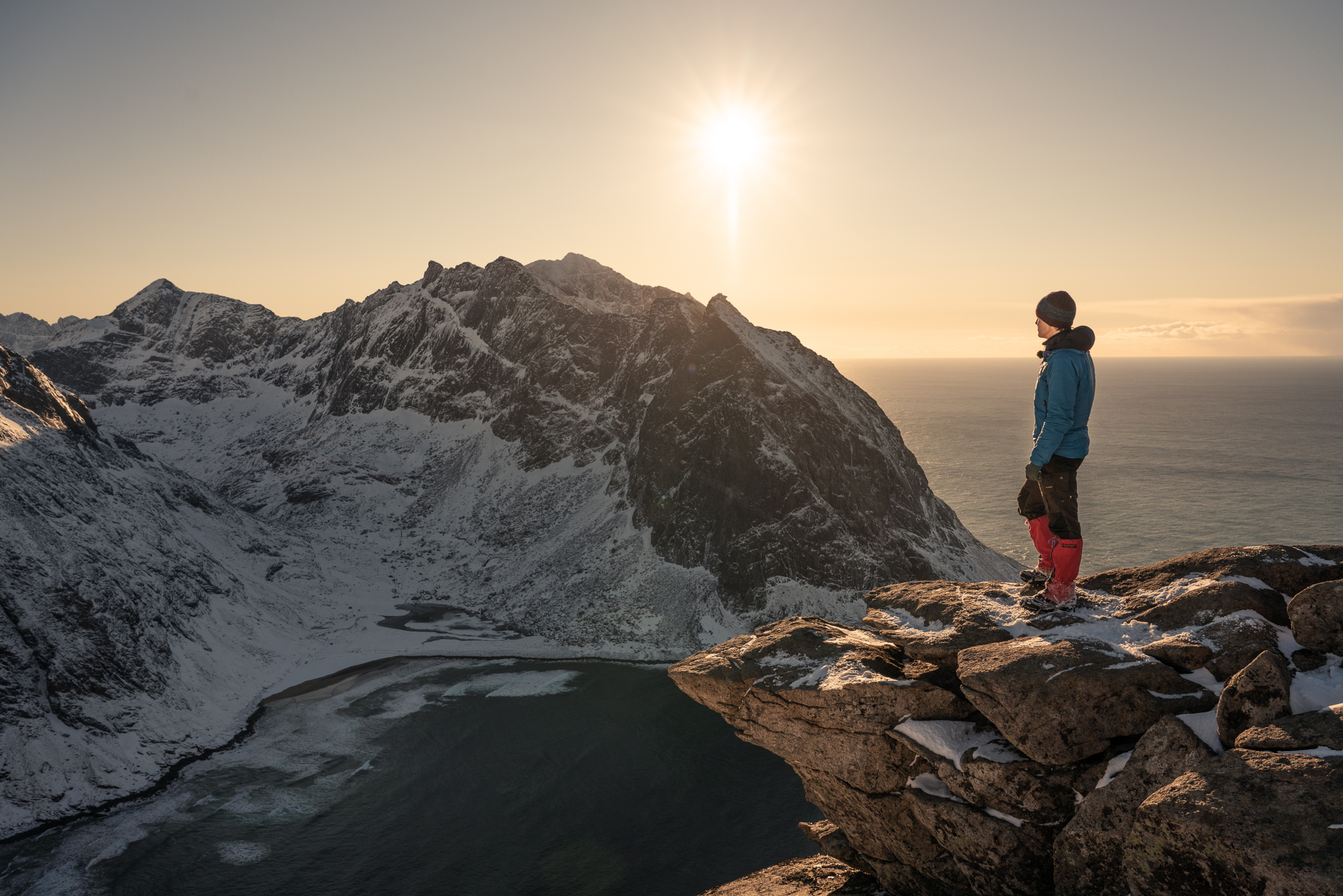 Blick vom Ryten auf Kvalvika