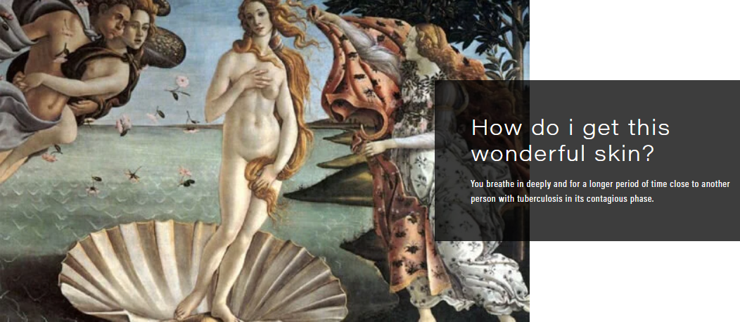 A detail from the painting "The Birth of Venus" depicting the mythological goddess Venus standing on a shell by the sea, with figures and a landscape in the background.