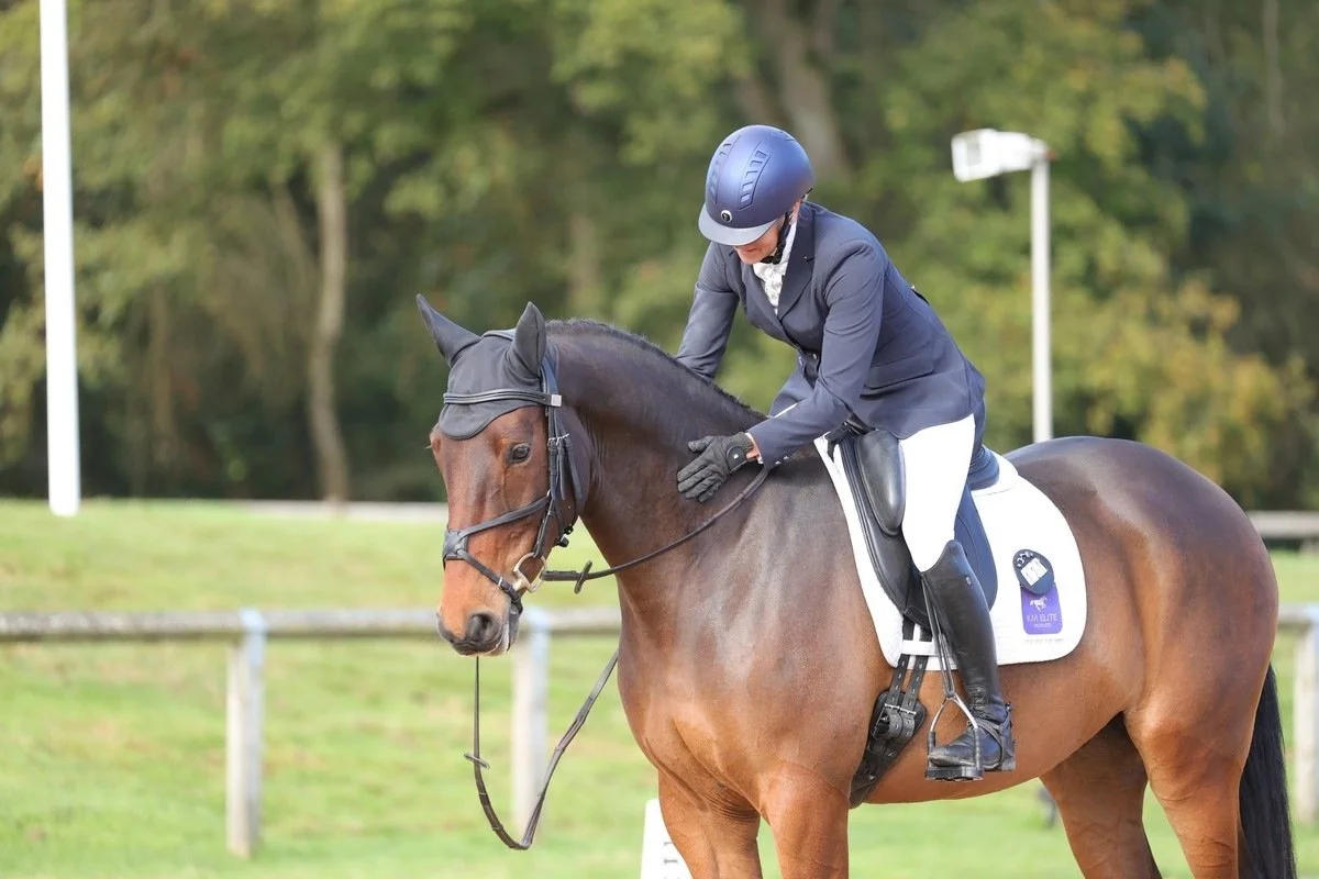 Christina Wiederkehr competing in a dressage competition