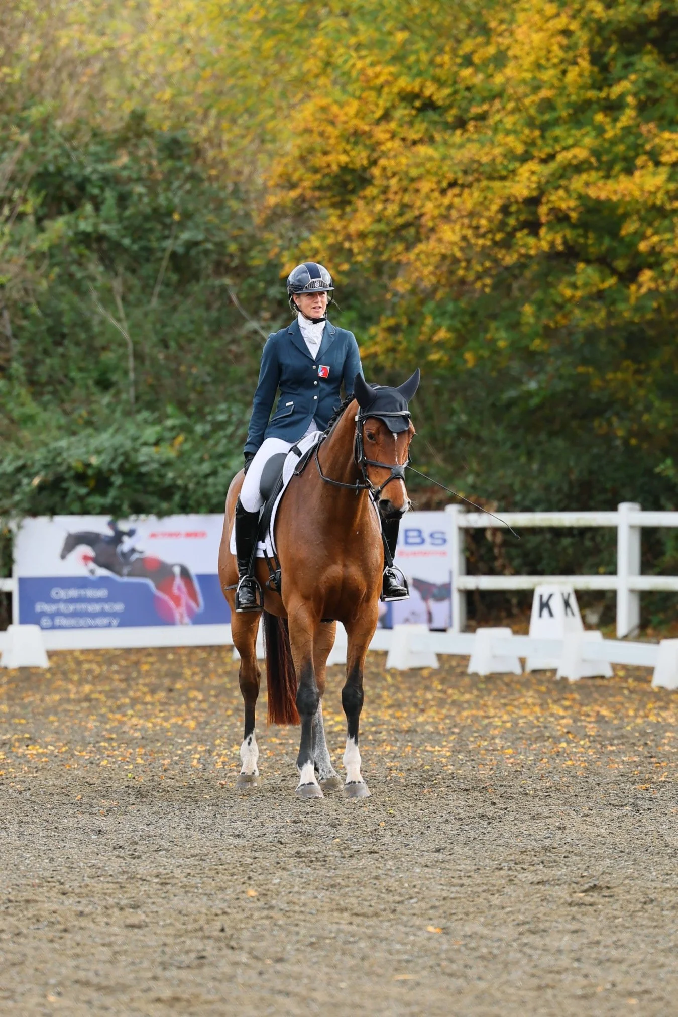 A successful Dressage test by Christina Wiederkehr in a National Equestrian Competition.