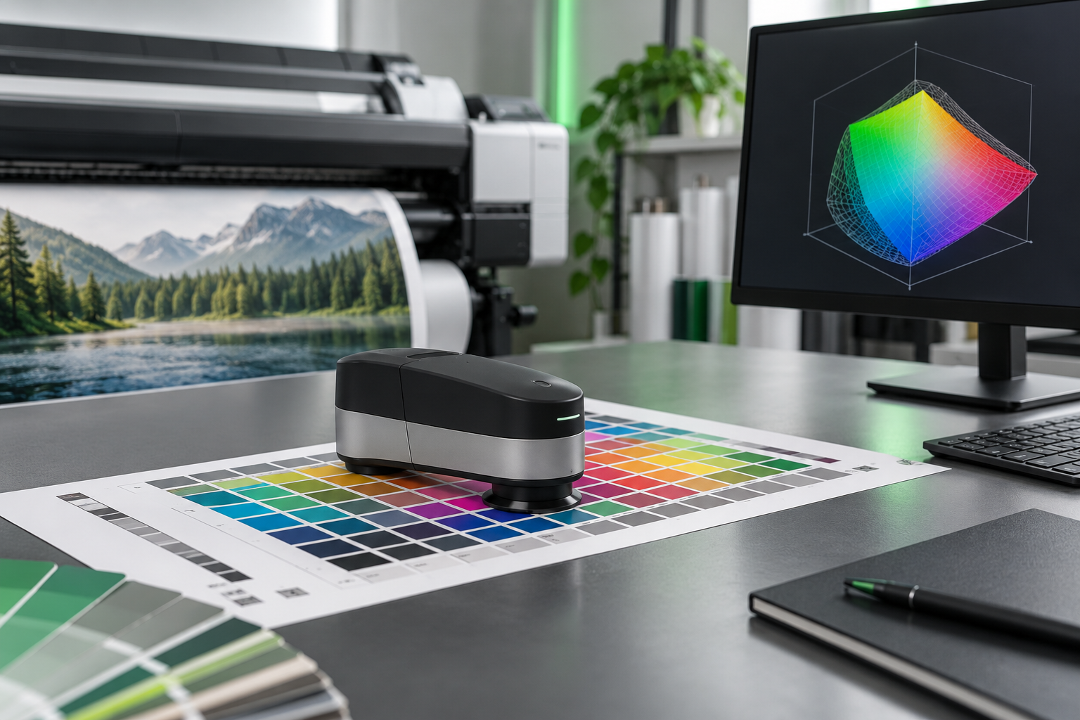 Custom ICC profile measurement using a spectrophotometer and color target